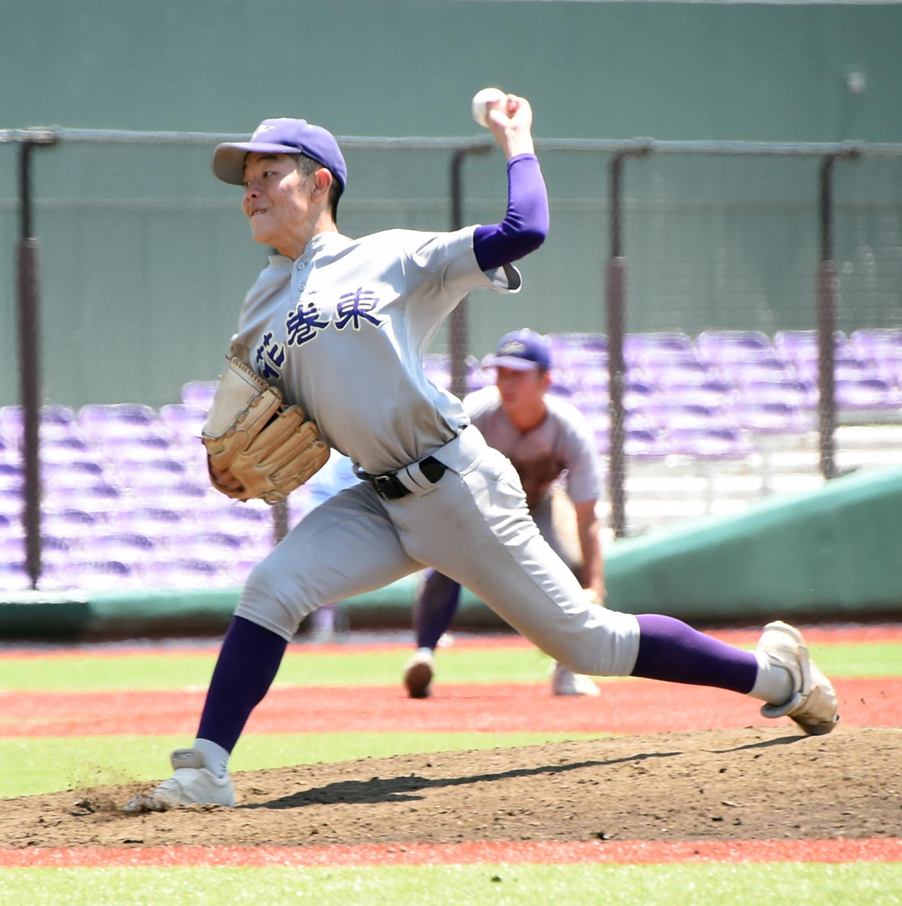 岩手大会準々決勝で7回1失点と好投した葛西