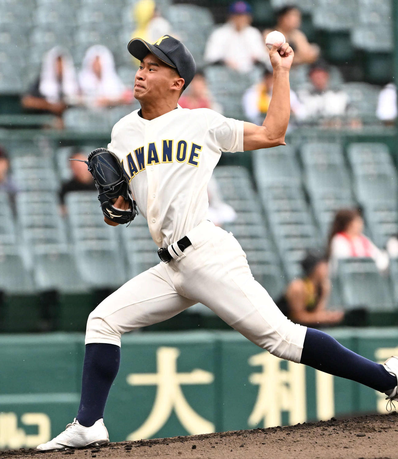 川之江対高知中央　川之江先発の山内太暉（撮影・石井愛子）