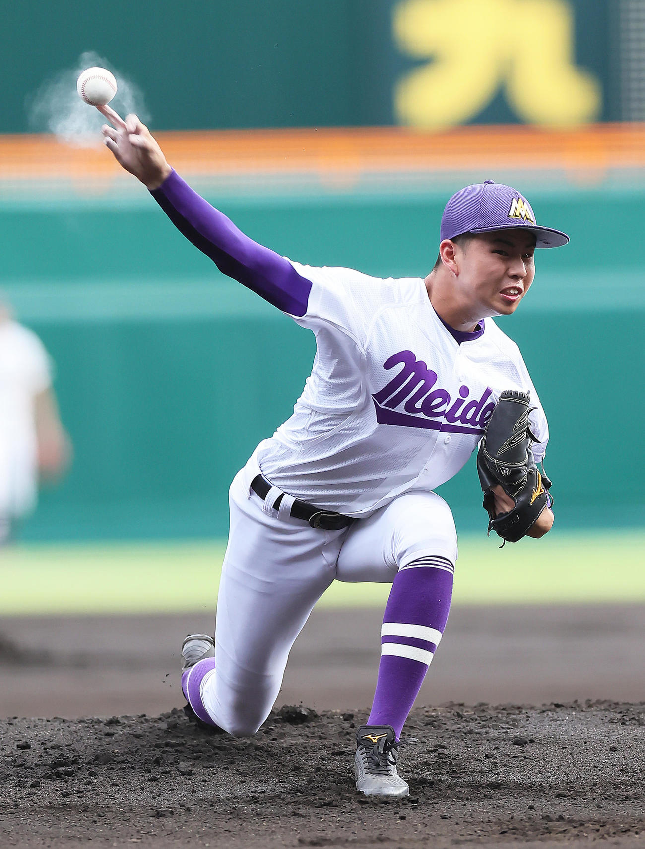 徳島商対愛工大名電　愛工大名電先発の笹尾（撮影・足立雅史）