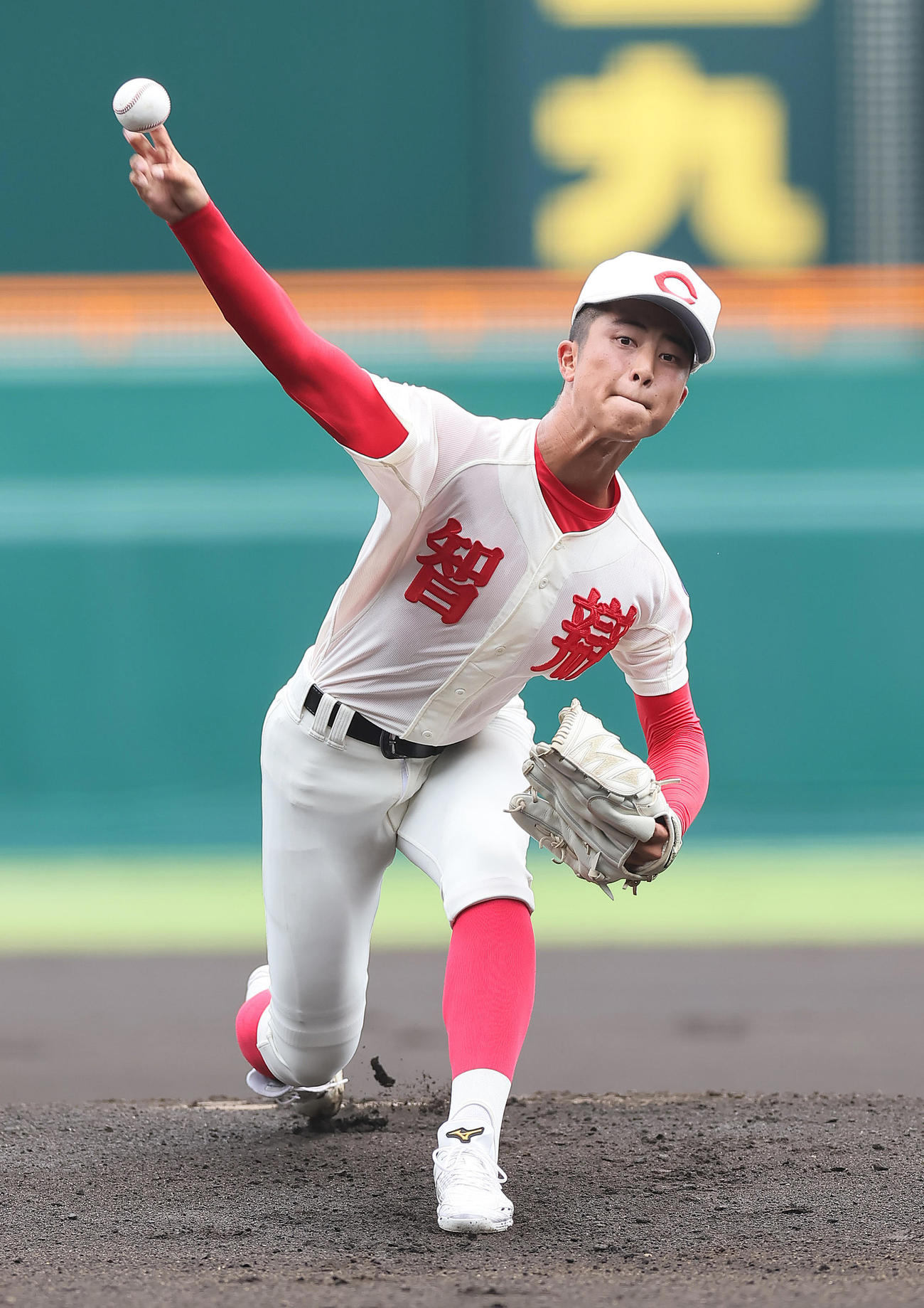 智弁学園対英明　智弁学園先発の田中（撮影・足立雅史）