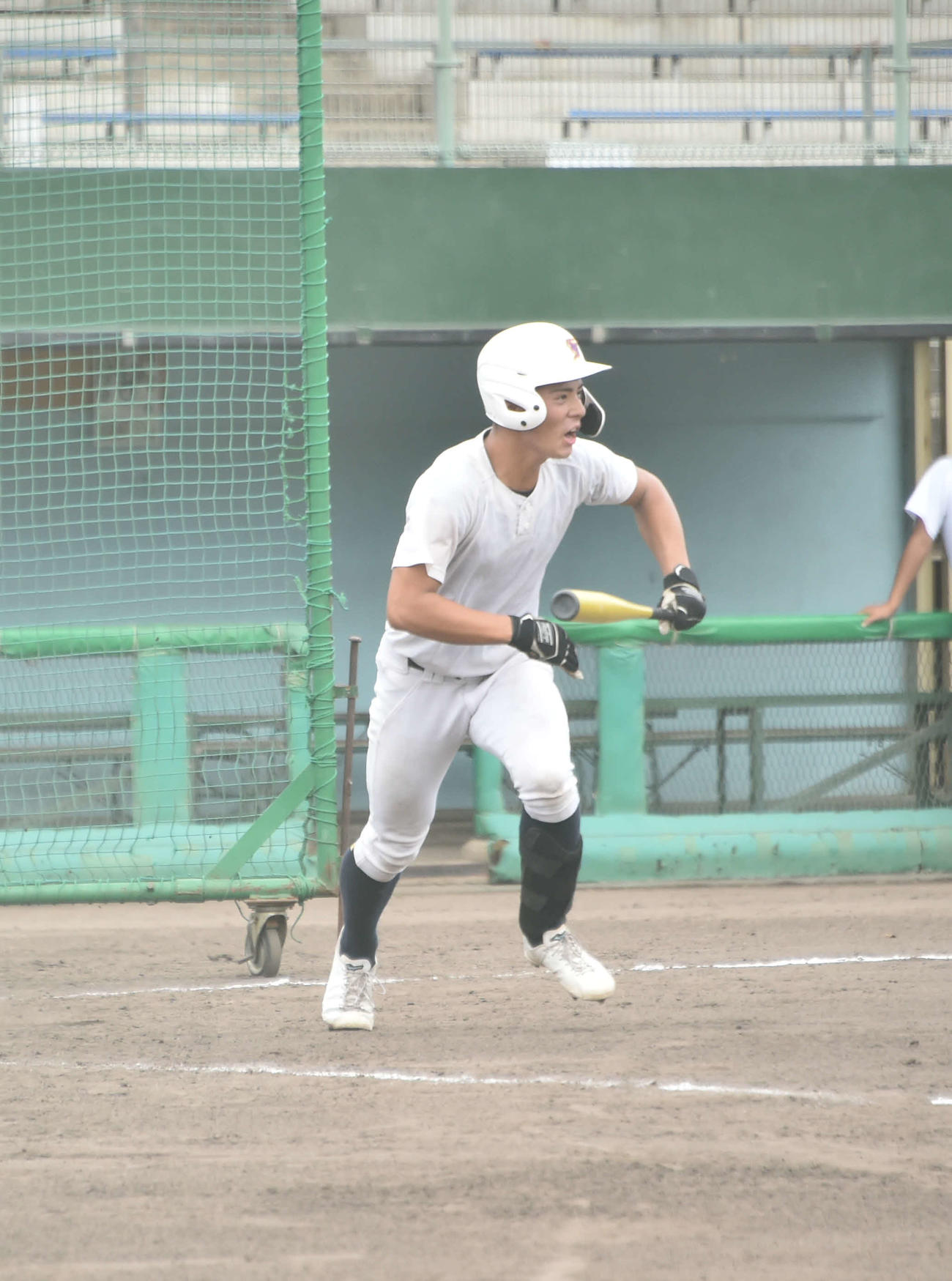 シート打撃に臨む東京学館新潟・渋川優希