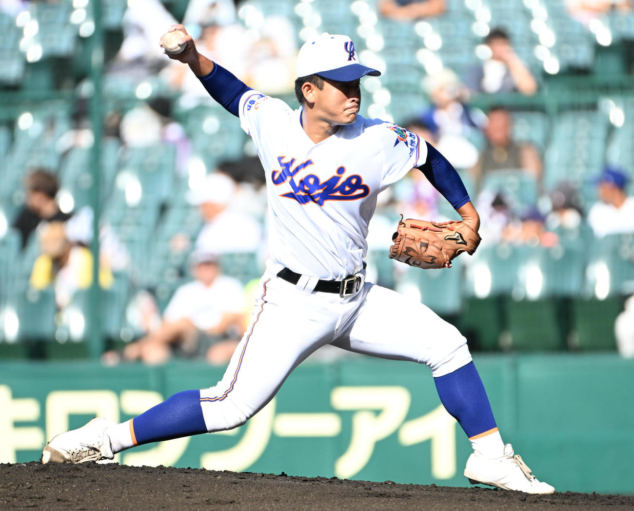 宇部鴻城対花巻東　宇部鴻城先発の浅田（撮影・石井愛子）