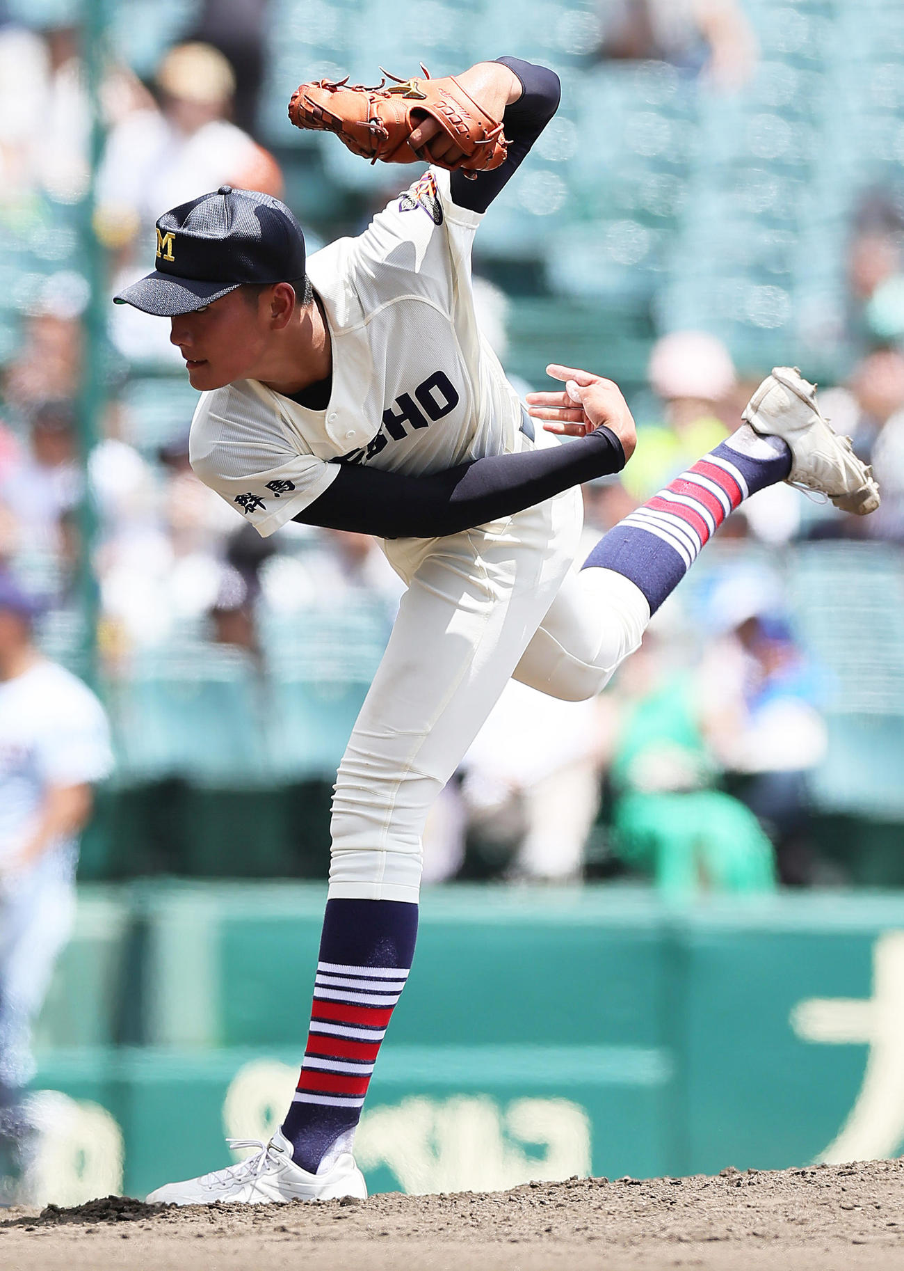 クラーク対前橋商　2番手で登板した前橋商・清水（撮影・足立雅史）