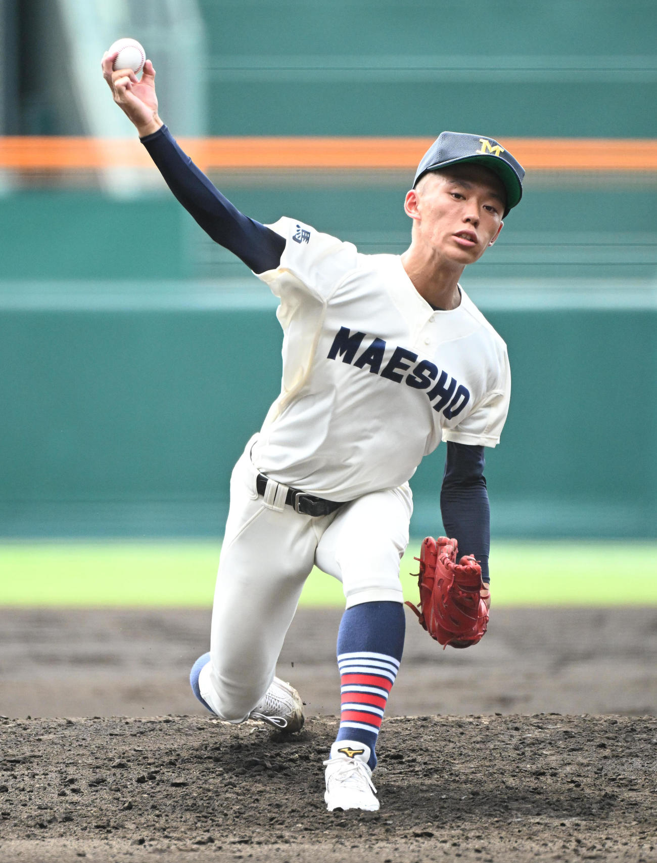 クラーク国際対前橋商　前橋商先発の坂部（撮影・石井愛子）