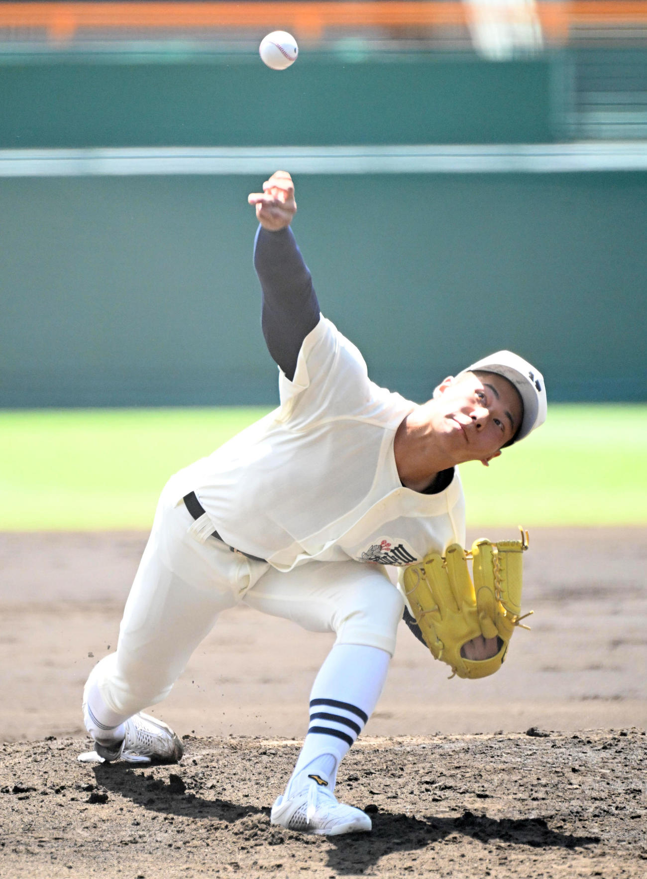 社対日大三　日大三先発の安田（撮影・石井愛子）