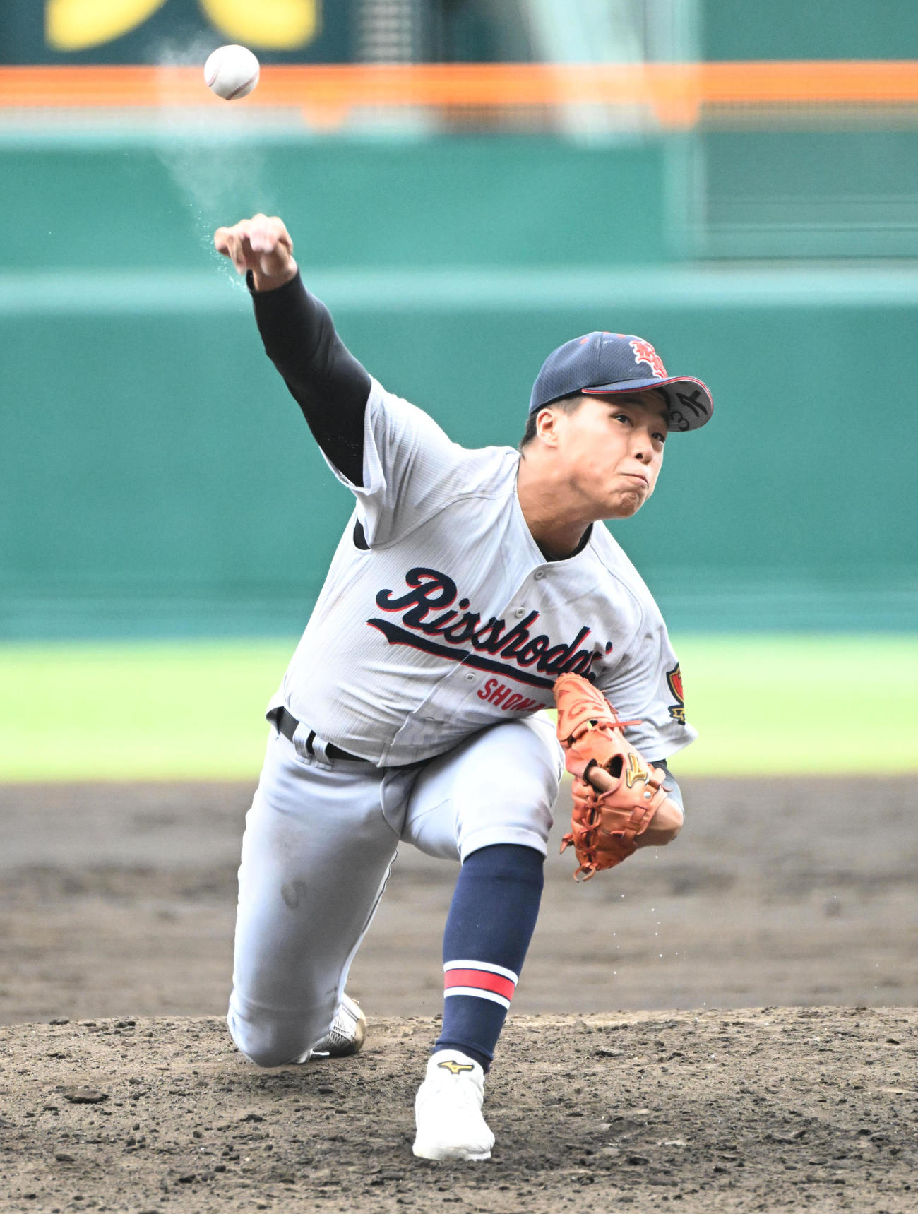 立正大淞南対恋広陵　立正大淞南先発の山下（撮影・石井愛子）