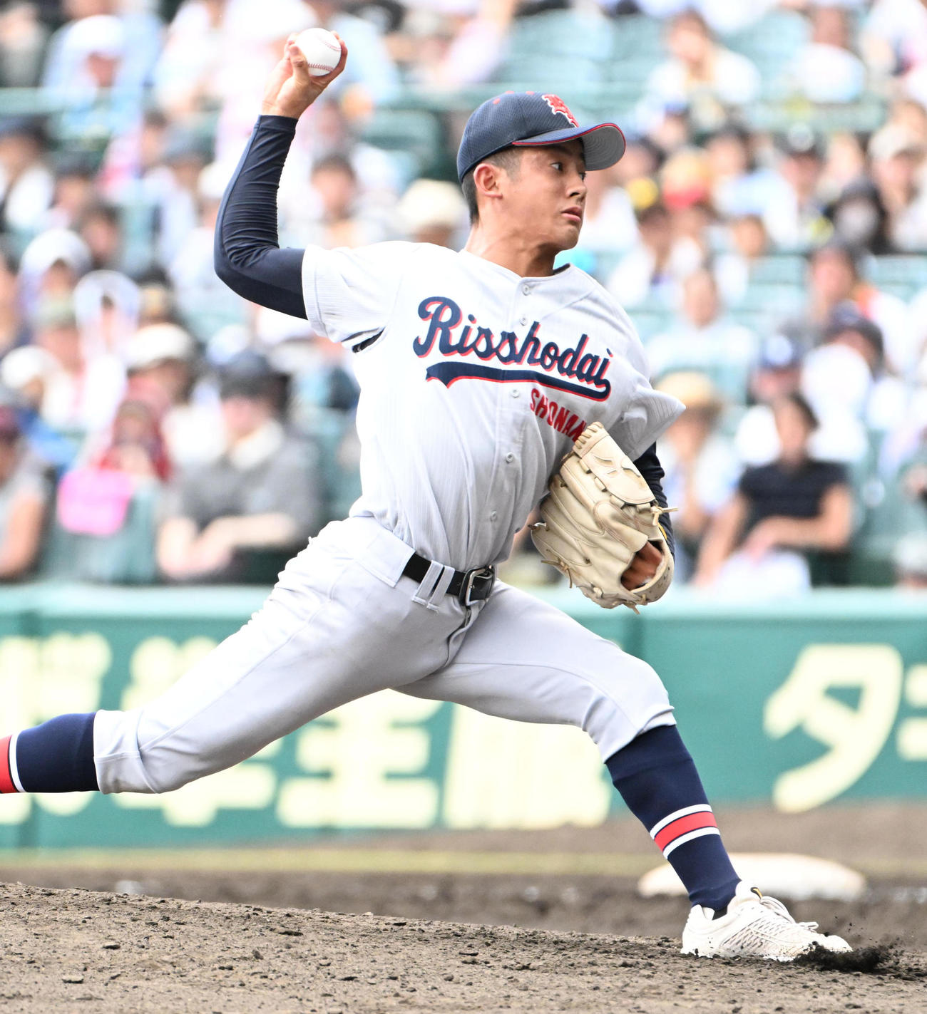 立正大淞南対恋広陵　立正大淞南2番手の日野（撮影・石井愛子）