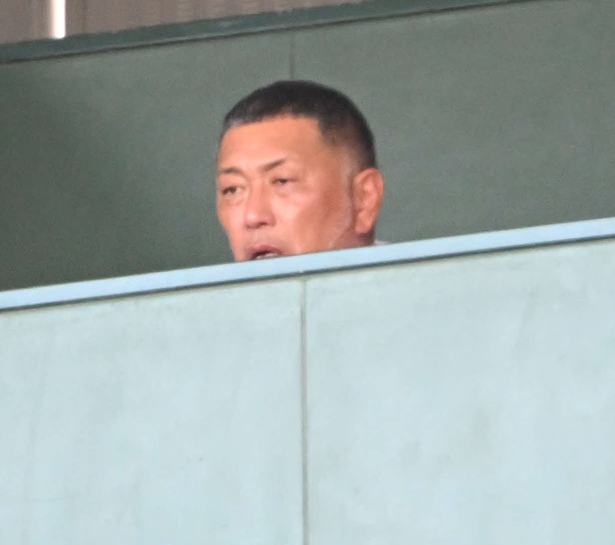 北陸対慶応　息子の慶応・清原勝児の応援に駆けつけた清原和博氏（撮影・石井愛子）