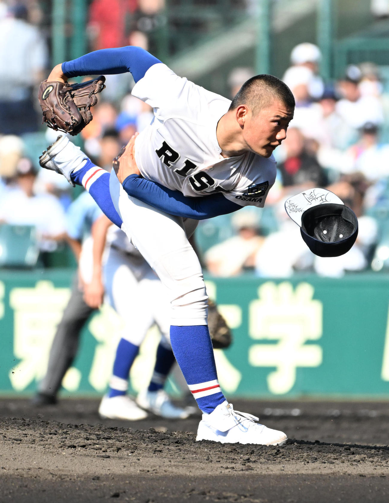 高知中央対履正社　履正社先発の福田幸之介（撮影・石井愛子）