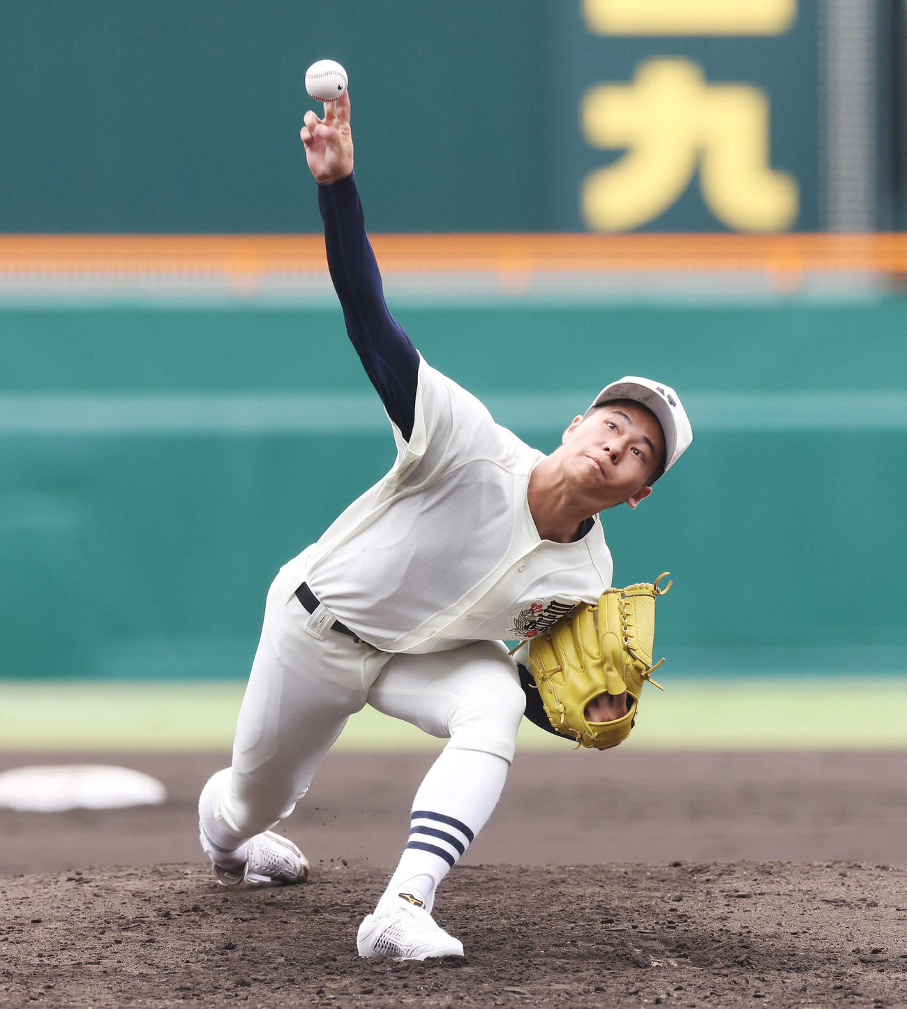 鳥栖工対日大三　日大三2番手の安田（撮影・宮地輝）