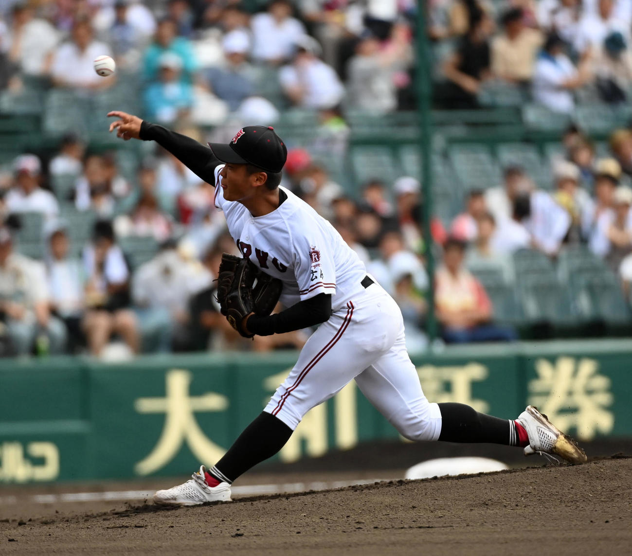 慶応対広陵　広陵先発の高尾（撮影・前岡正明）