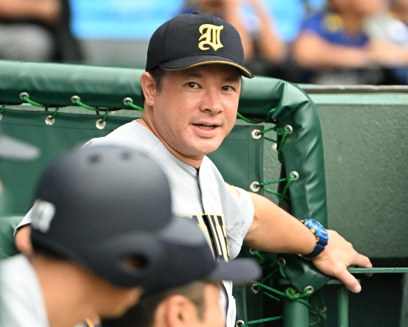 仙台育英対履正社　仙台育英の須江監督（撮影・石井愛子）