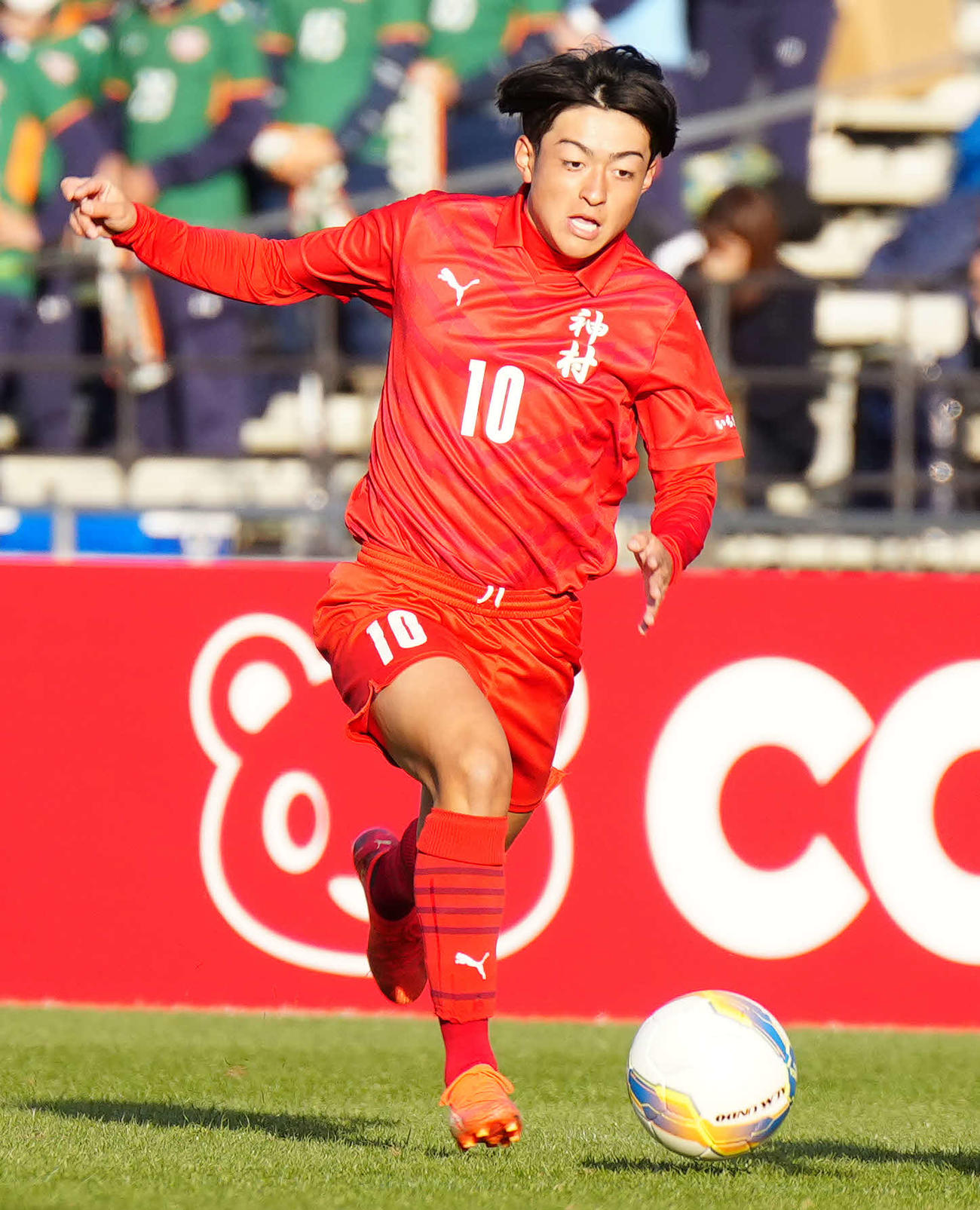 神村学園サッカー部の名和田（2023年1月撮影）