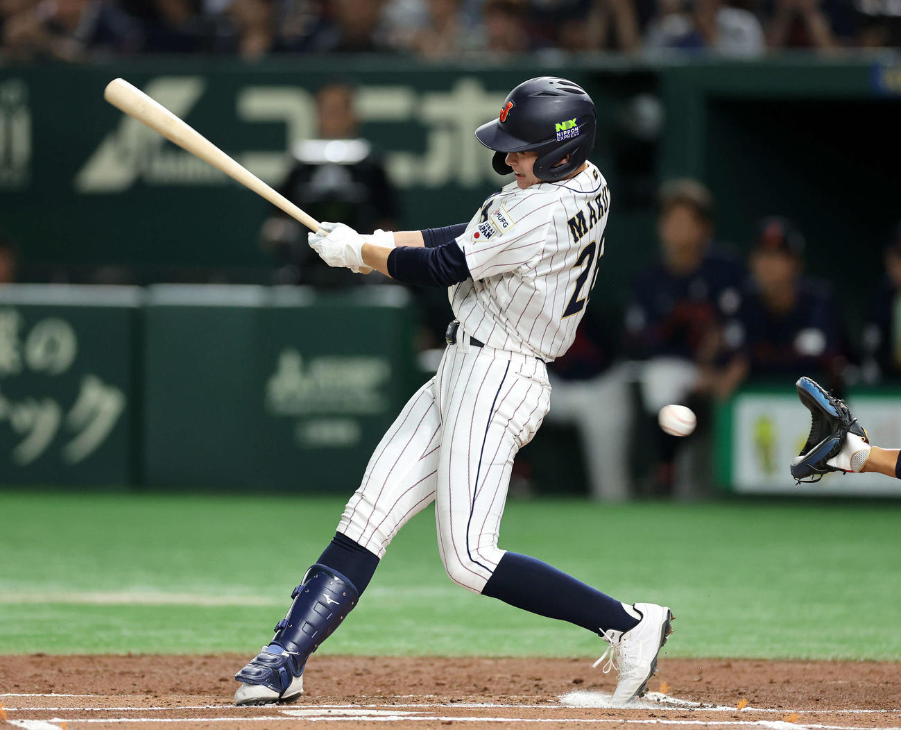 高校日本代表対大学日本代表　1回表高校日本代表1死二塁、丸田は三振に倒れる（撮影・鈴木正人）