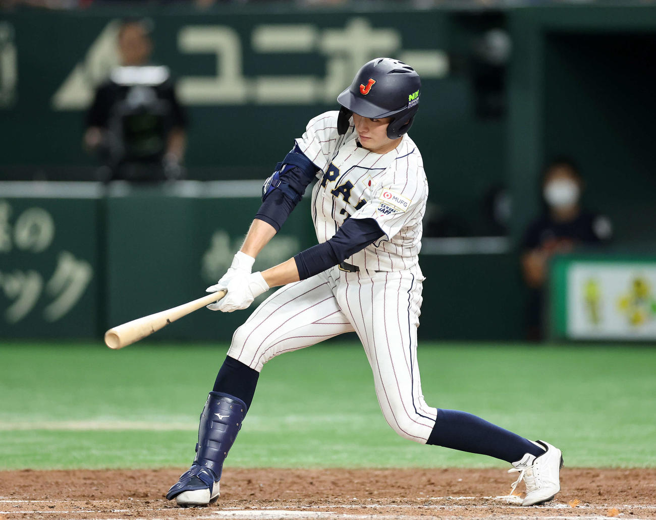高校日本代表対大学日本代表　4回表高校日本代表無死、丸田は二ゴロ（撮影・鈴木正人）