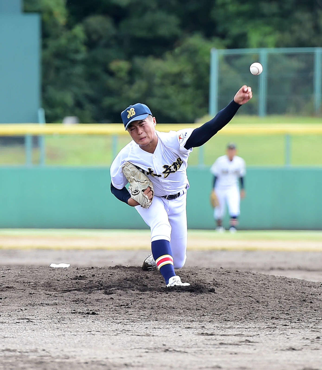 5回9奪三振で完封した日本文理の先発・大谷