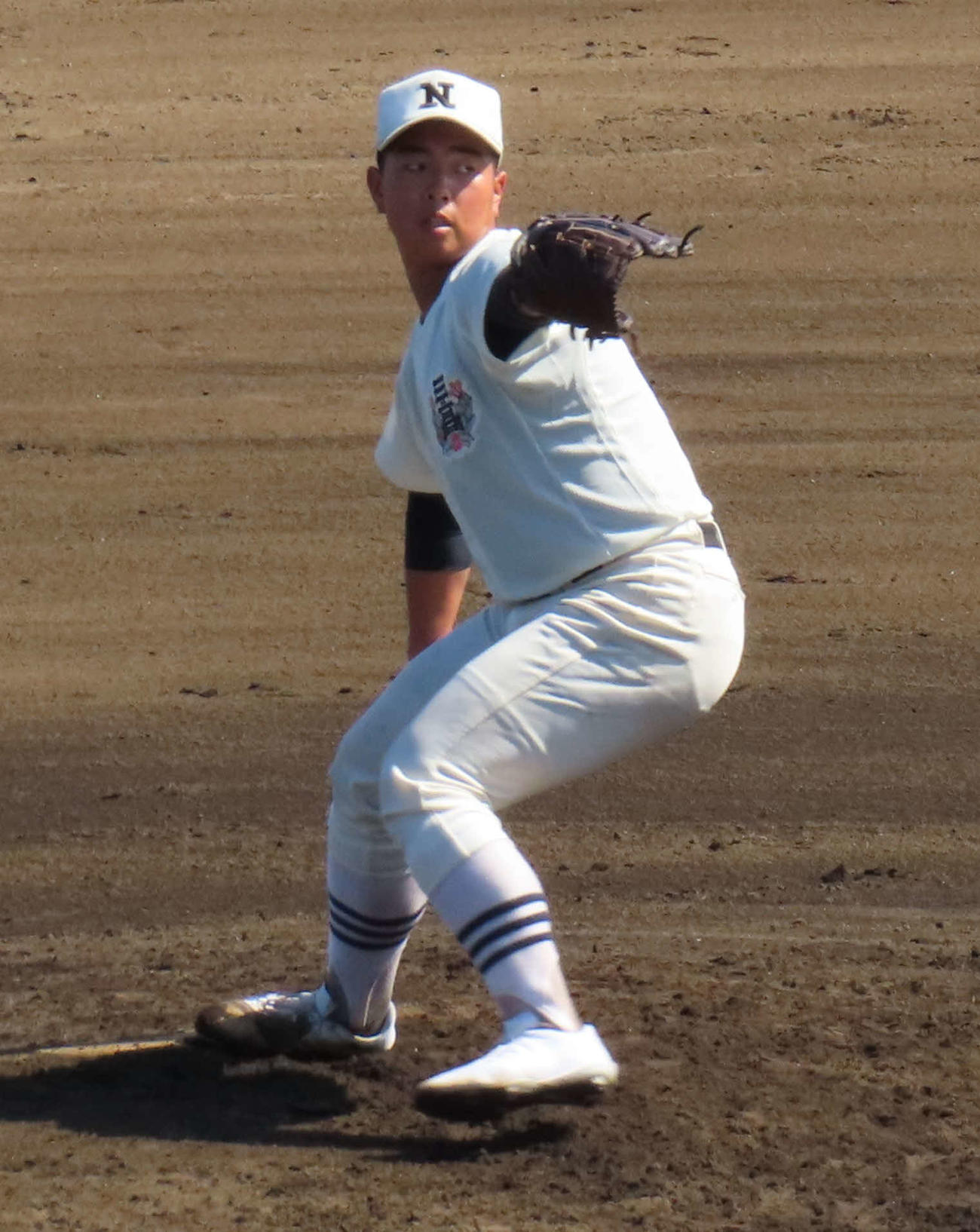 日大三対昭和第一　公式戦初登板で先発し、5回1失点の好投だった近藤（撮影・佐瀬百合子）