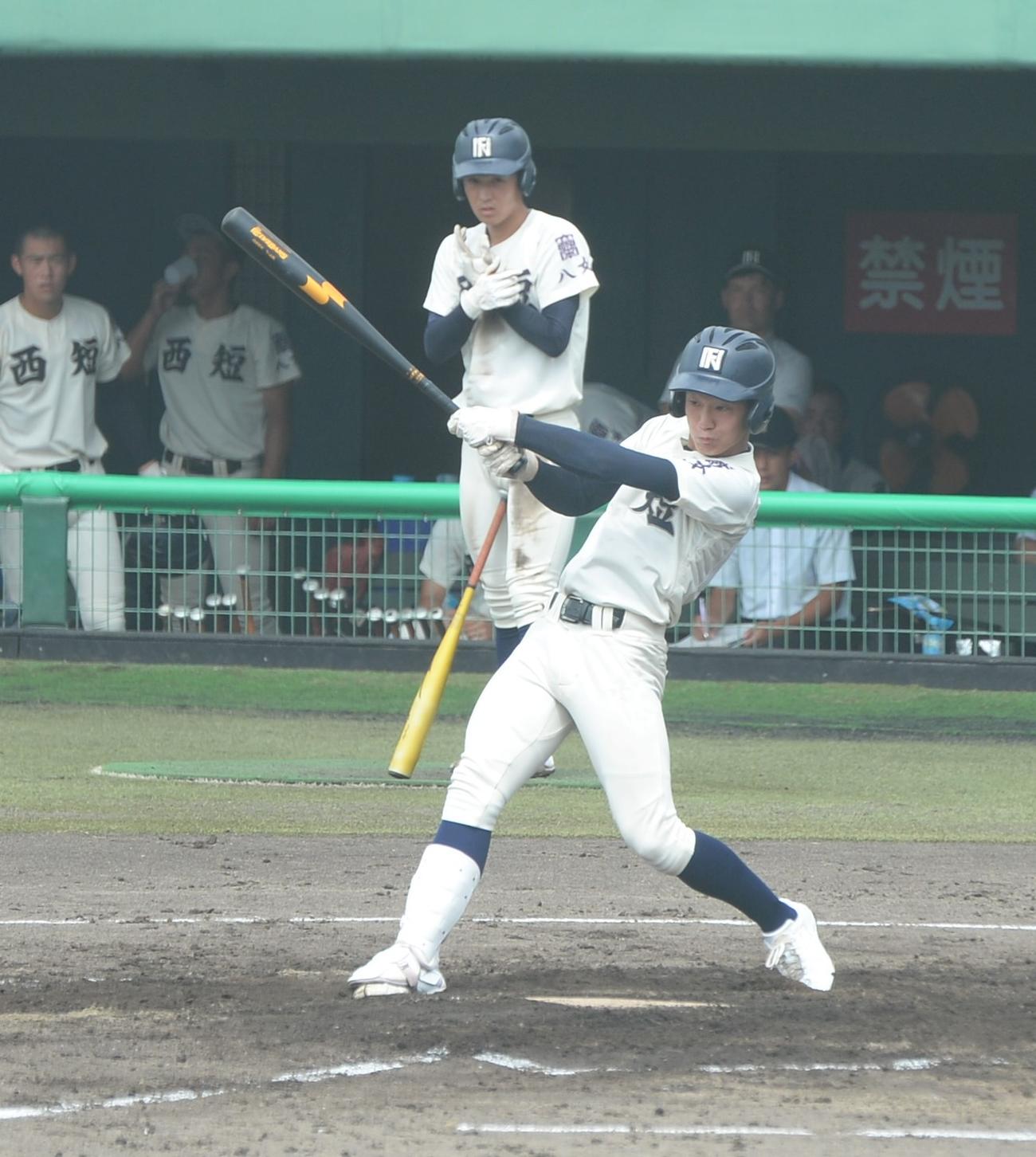 プロ志望届を提出した西日本短大付・江口翔人内野手（2023年7月撮影）
