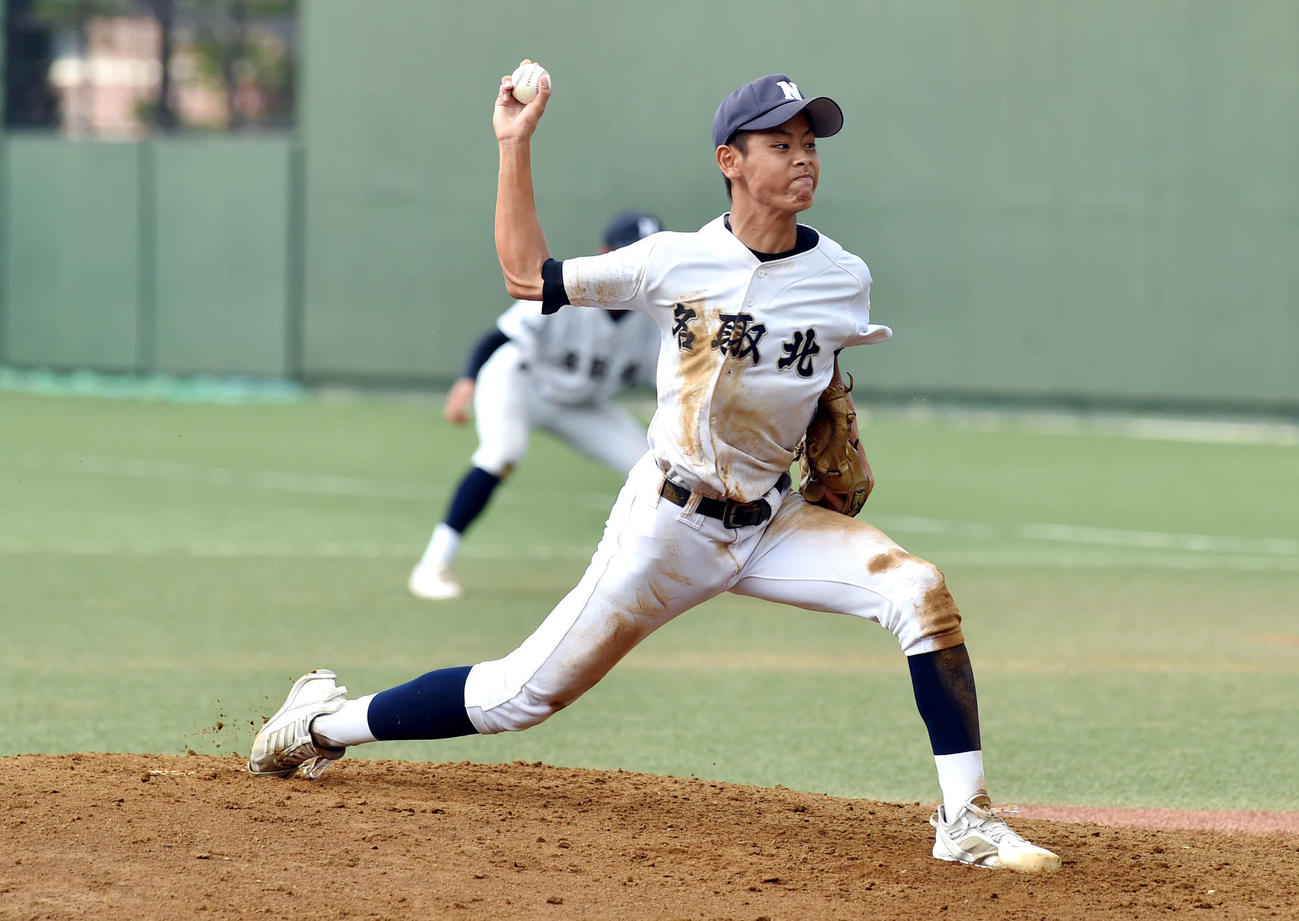 名取北対東北学院　2失点完投した名取北・鞠子（撮影・相沢孔志）