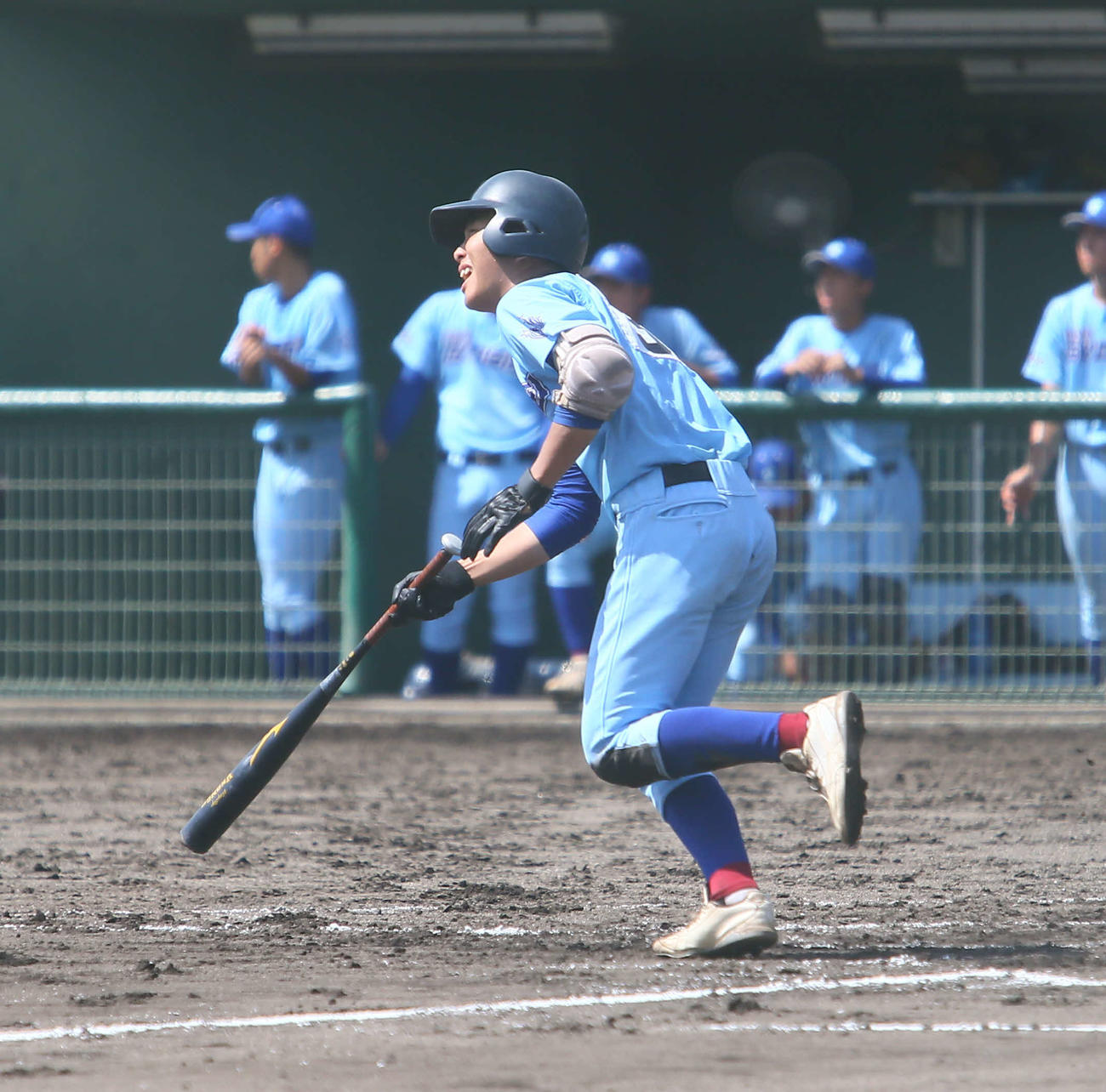 4－0の8回2死、加茂暁星・土田はこの日3安打目となる中前打