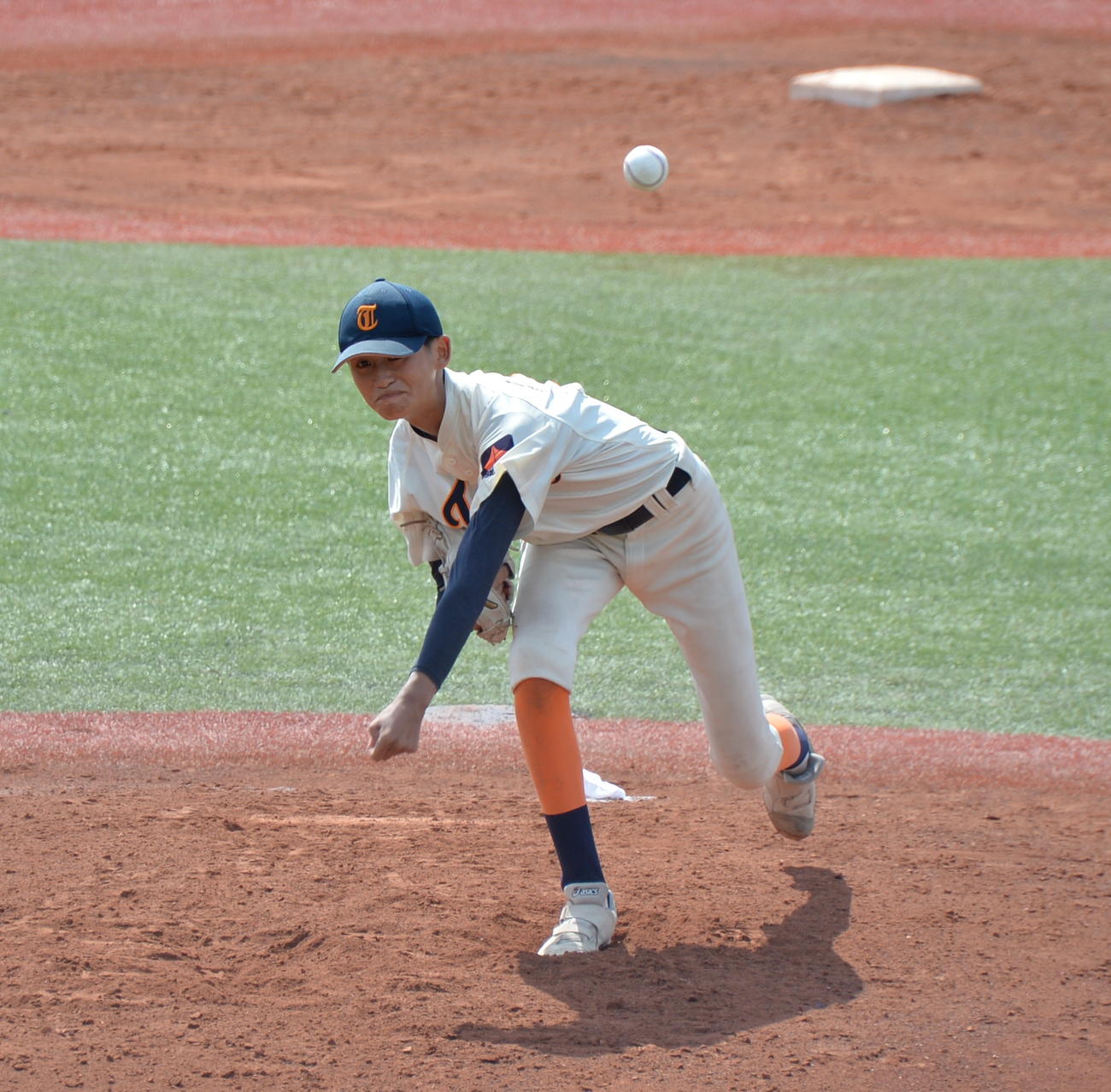 東陵対仙台育英　1失点完投で勝利を引き寄せた東陵・熊谷（撮影・濱本神威）