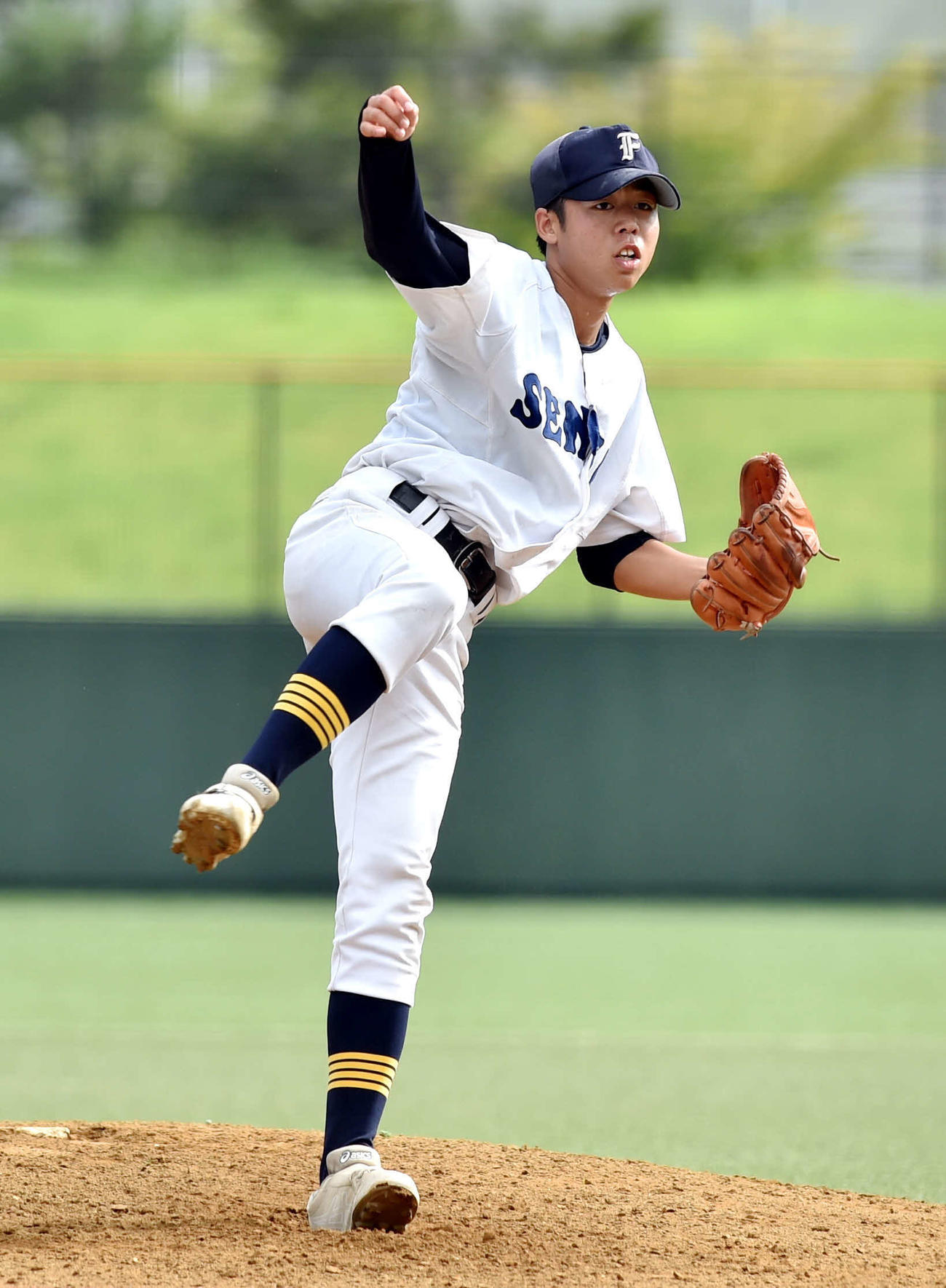 2安打完封した仙台一・安藤