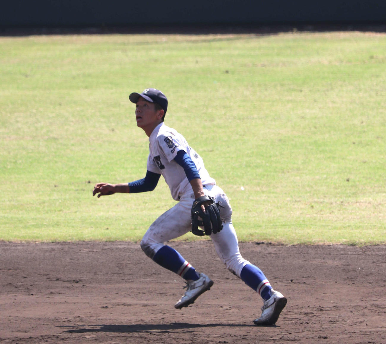 大阪大会　履正社対関大北陽　履正社の「1番・遊撃」出出場した矢野塁内野手（1年）（撮影・中島麗）