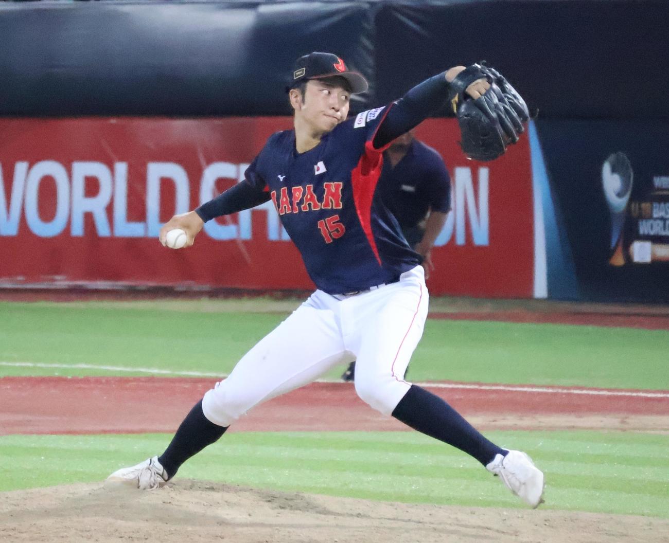 仙台育英・高橋煌稀（2023年9月9日撮影）