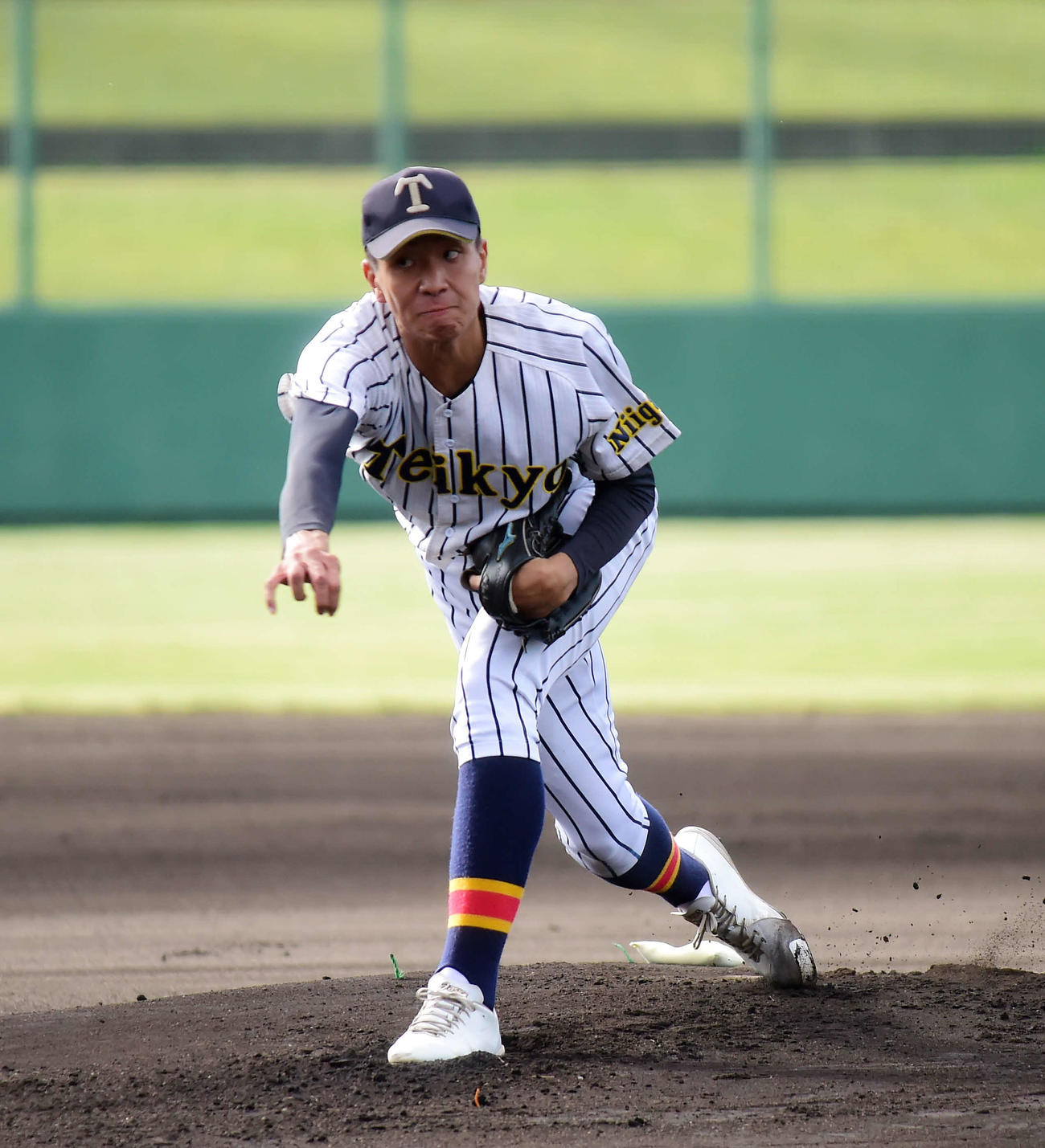 6回を3安打無失点と好投した帝京長岡の先発・茨木