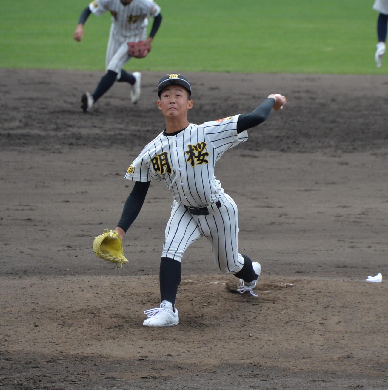弘前学院聖愛対ノースアジア大明桜　ノースアジア大明桜の2番手は松橋（撮影・濱本神威）