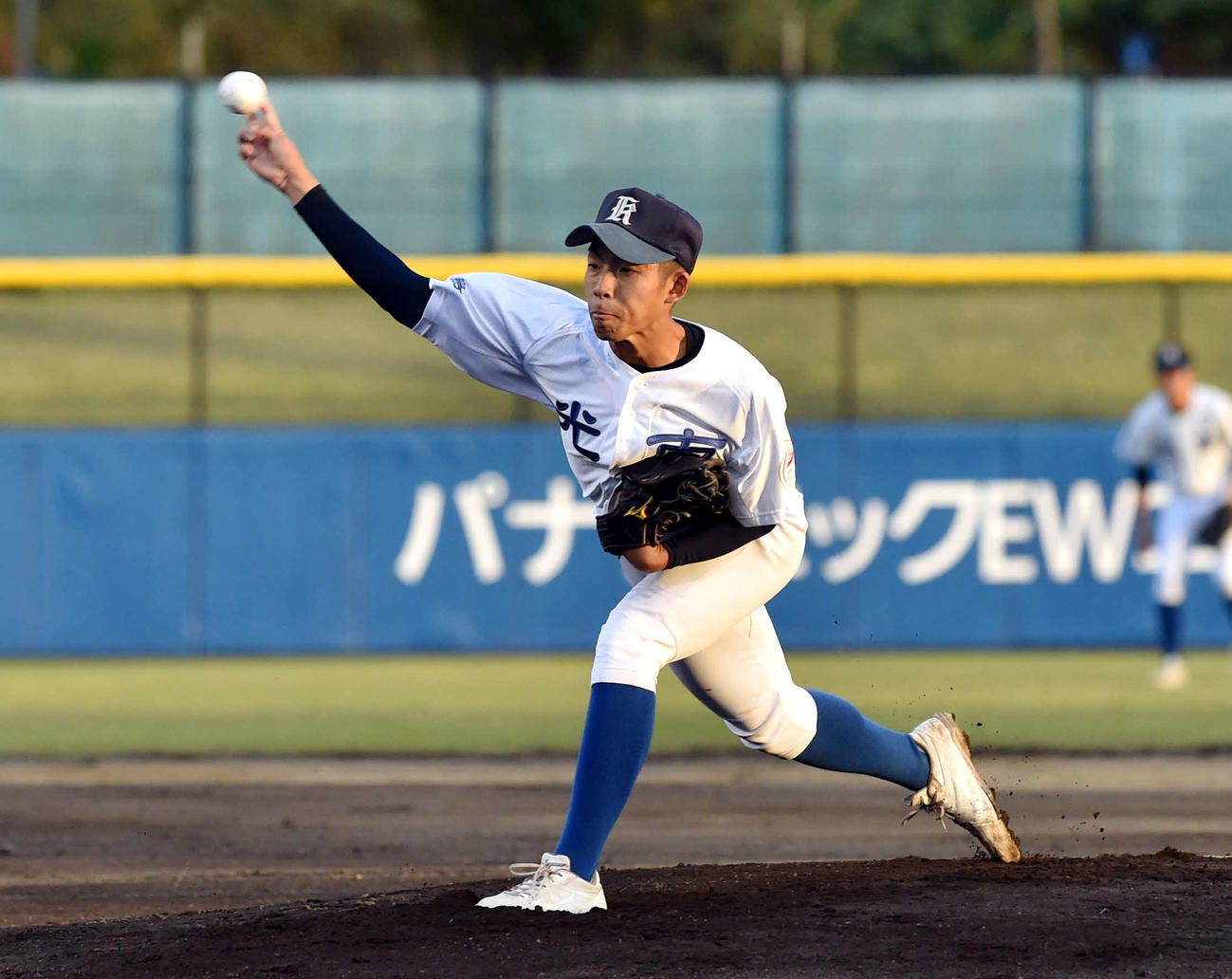 光南対一関学院　力投する光南・北畠（撮影・相沢孔志）