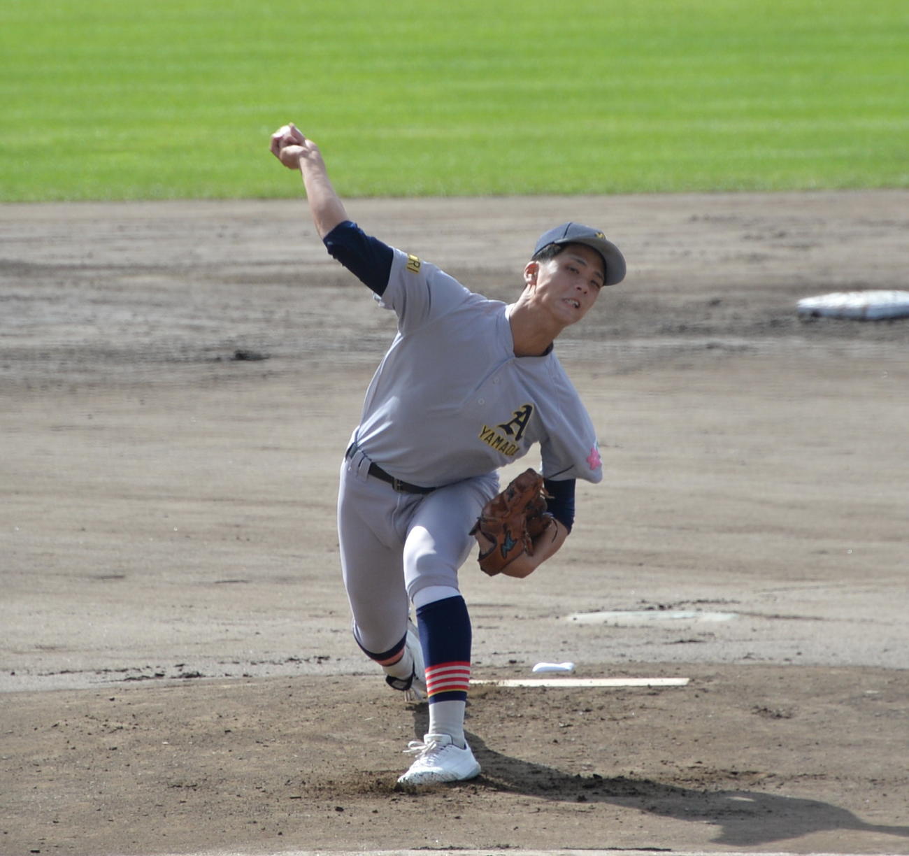 羽黒対青森山田　青森山田の先発は関（撮影・濱本神威）