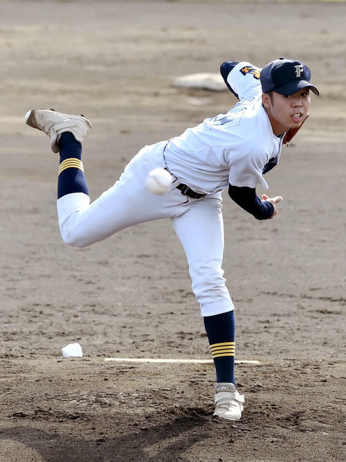 八戸学院光星対仙台一　力投する仙台一・安藤（撮影・相沢孔志）