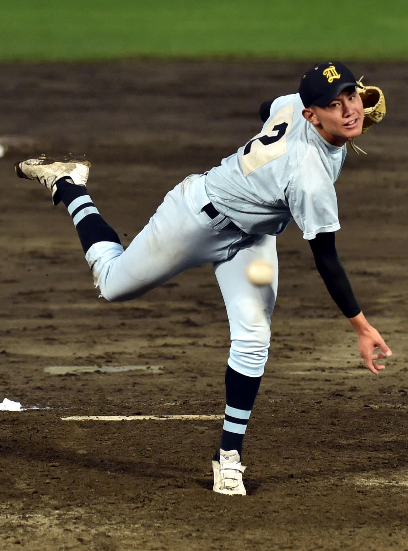 1失点完投でチームを4強に導いた学法石川・大栄（撮影・相沢孔志）