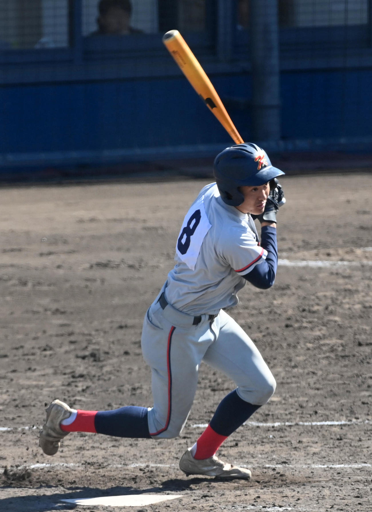 田辺対京都国際　10回裏京都国際1死満塁、沢田はサヨナラ右前適時打を放つ（撮影・前岡正明）