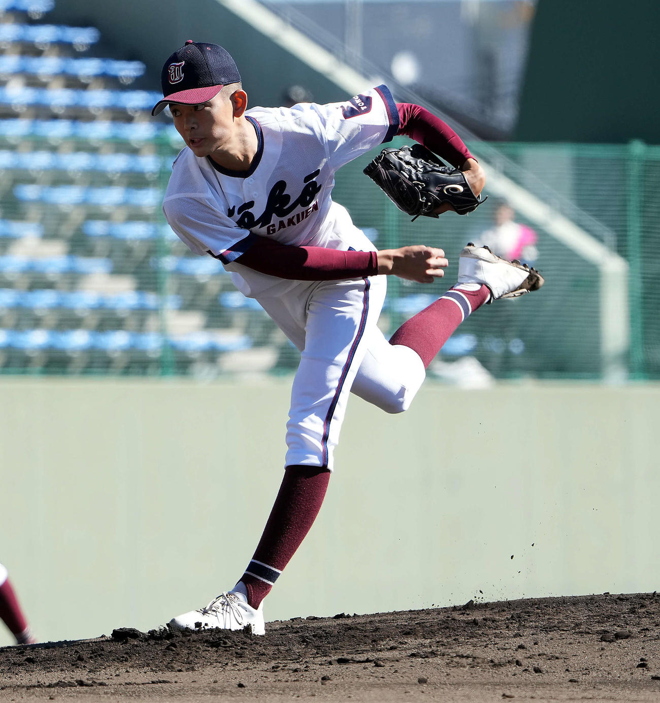 桐光学園対文星芸大付　桐光学園の先発法橋（撮影・たえ見朱実）