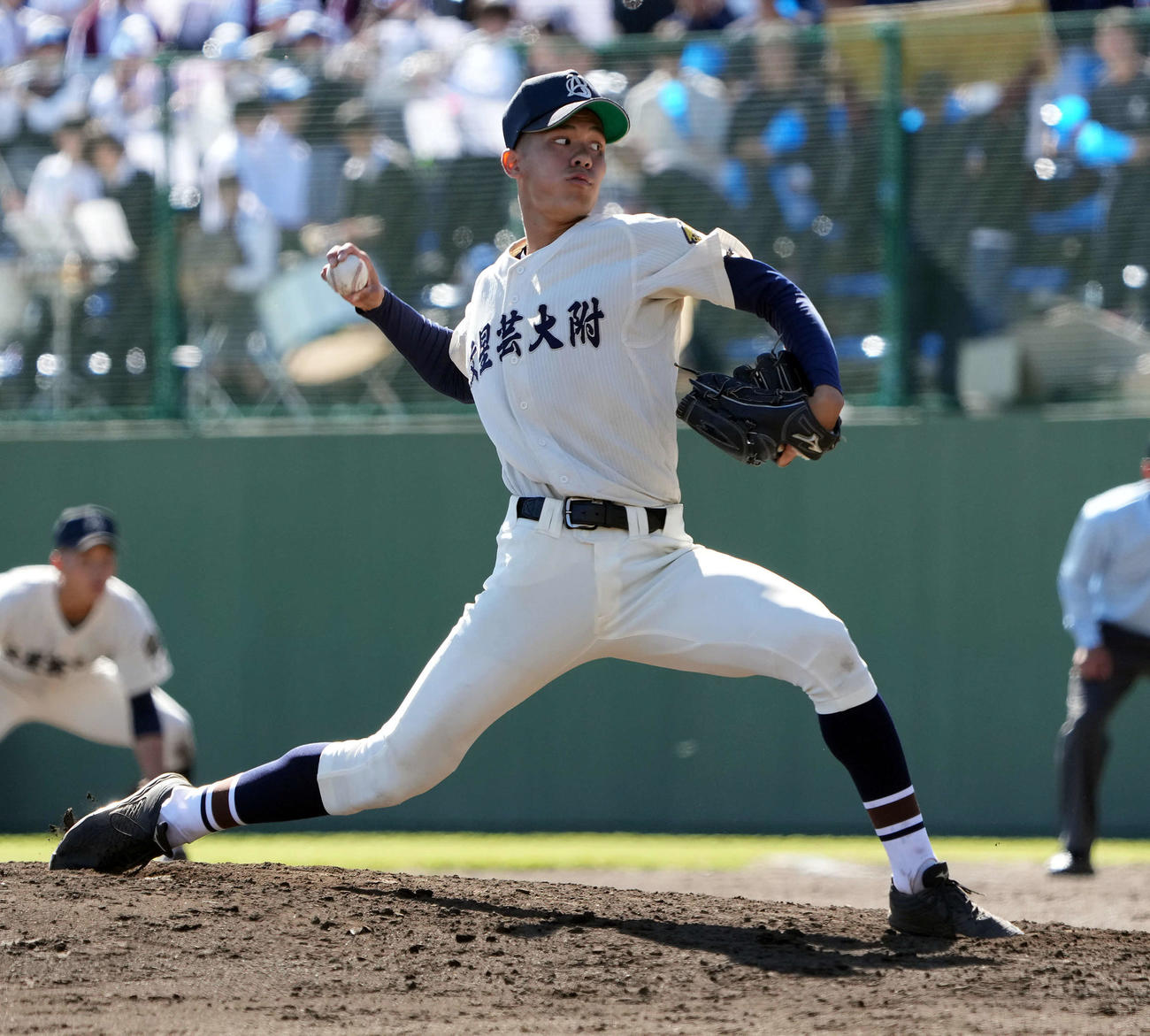 桐光学園対文星芸大付　8回からマウンドに上がった文星芸大付・堀江（撮影・たえ見朱実）