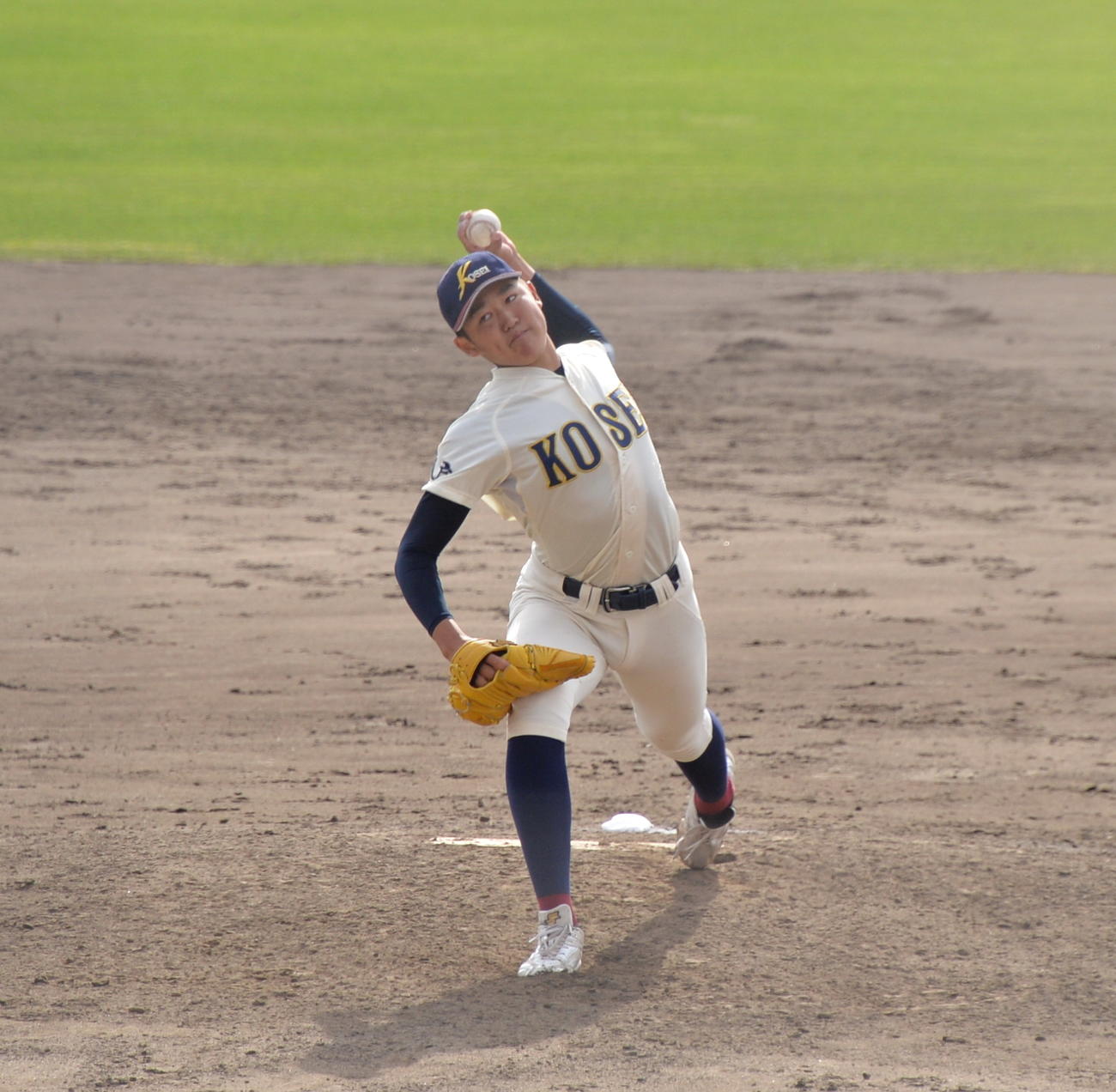 学法石川対八戸学院光星　1安打10奪三振の快投を見せたエース左腕・洗平（撮影・濱本神威）
