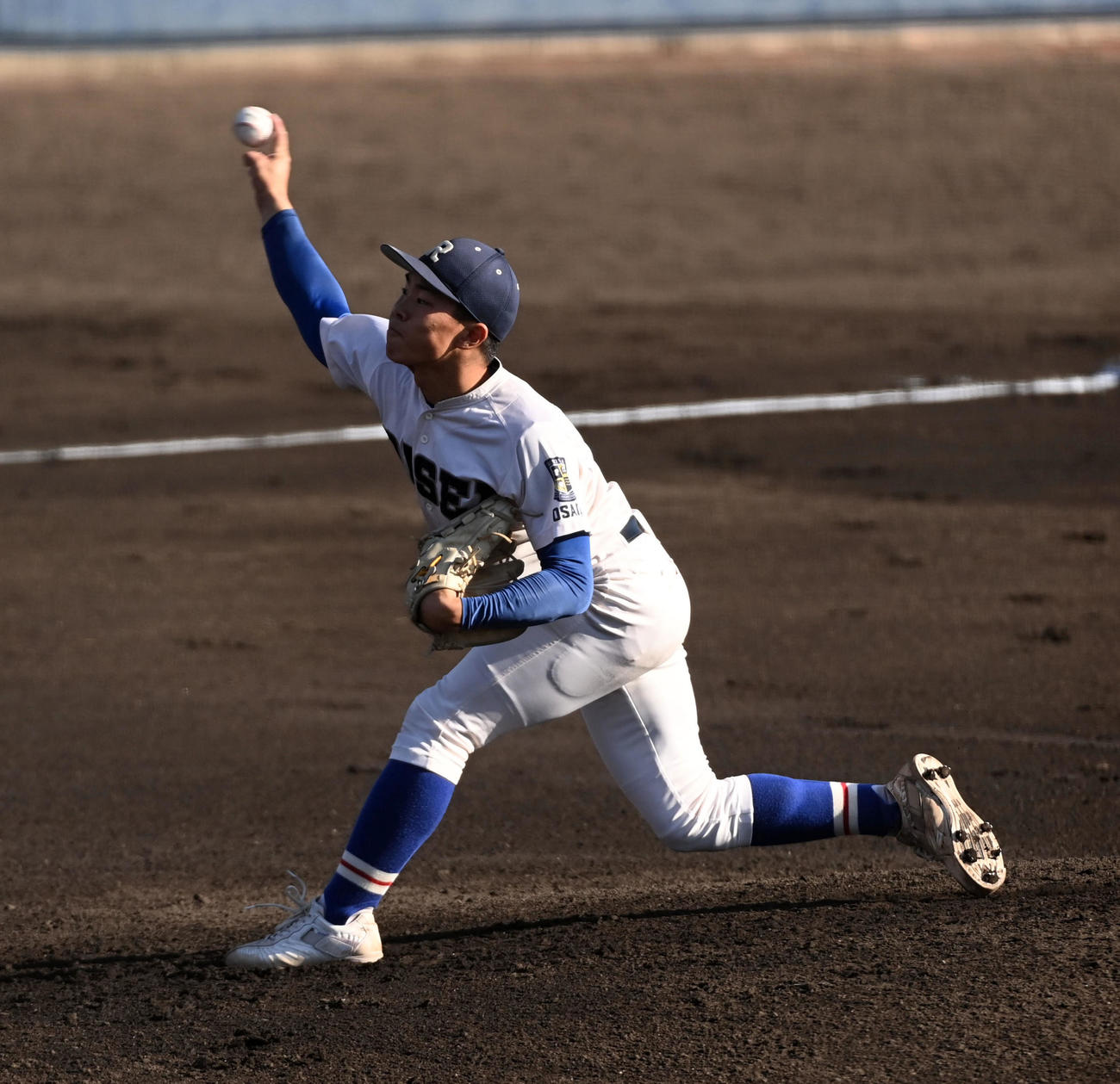 履正社対滋賀学園　履正社先発の高木（撮影・前岡正明）