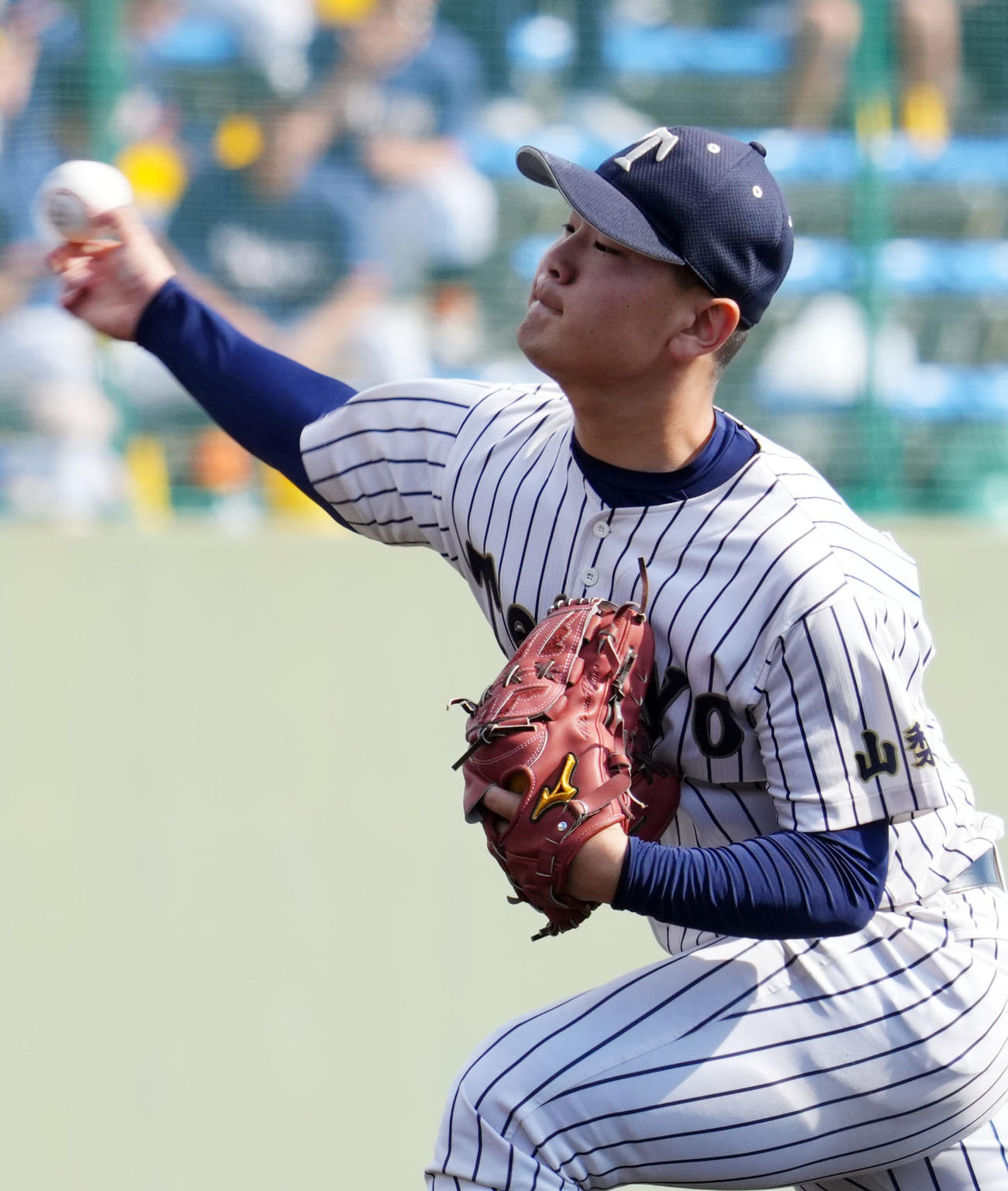 帝京三対作新学院　力投する帝京三先発の橋本（撮影・横山健太）