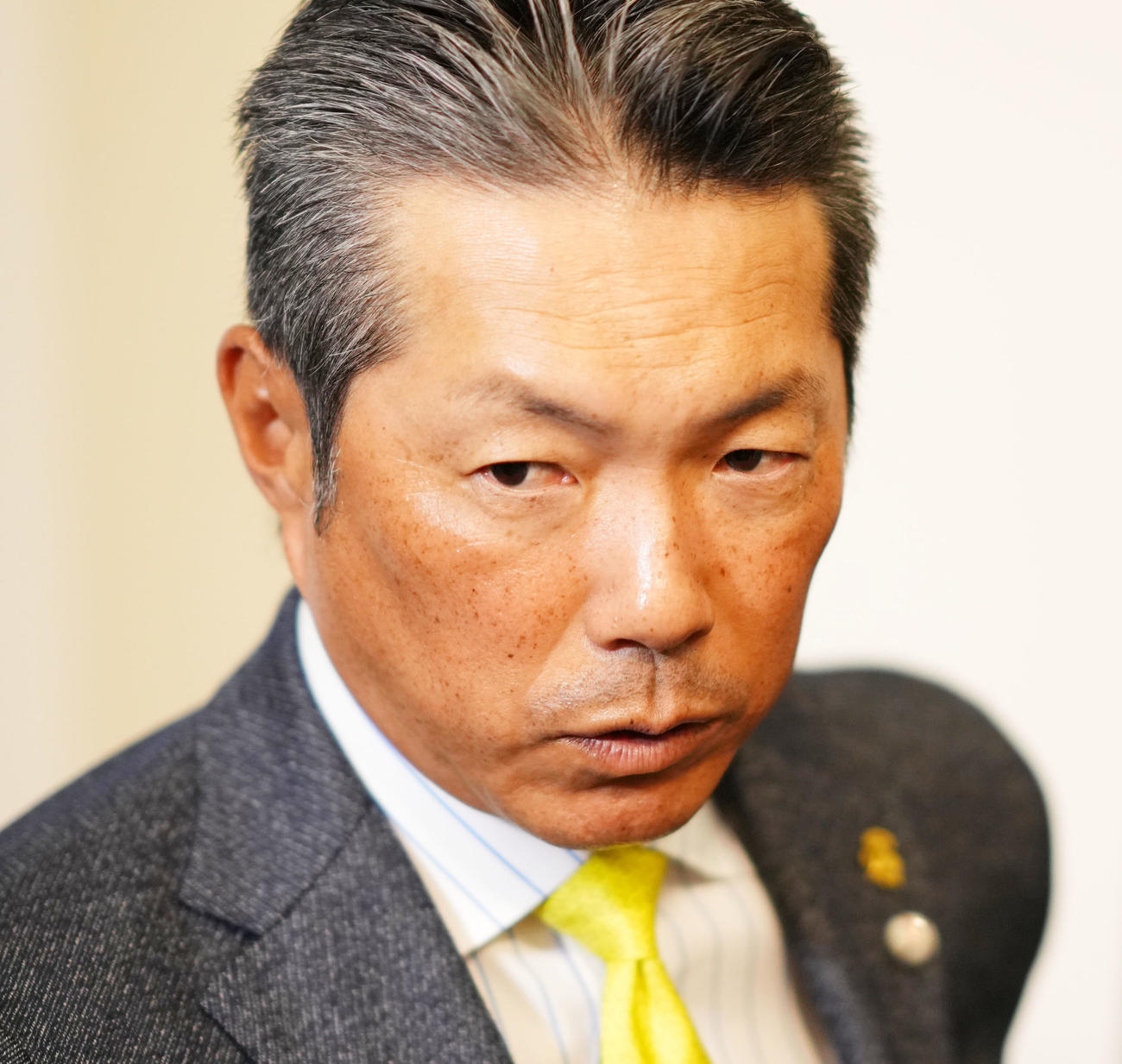 1位指名を終え取材に応じるソフトバンク小久保監督（撮影・横山健太）