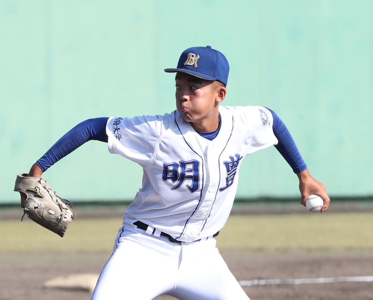 明豊・大堀羚斗（2023年10月31日撮影）