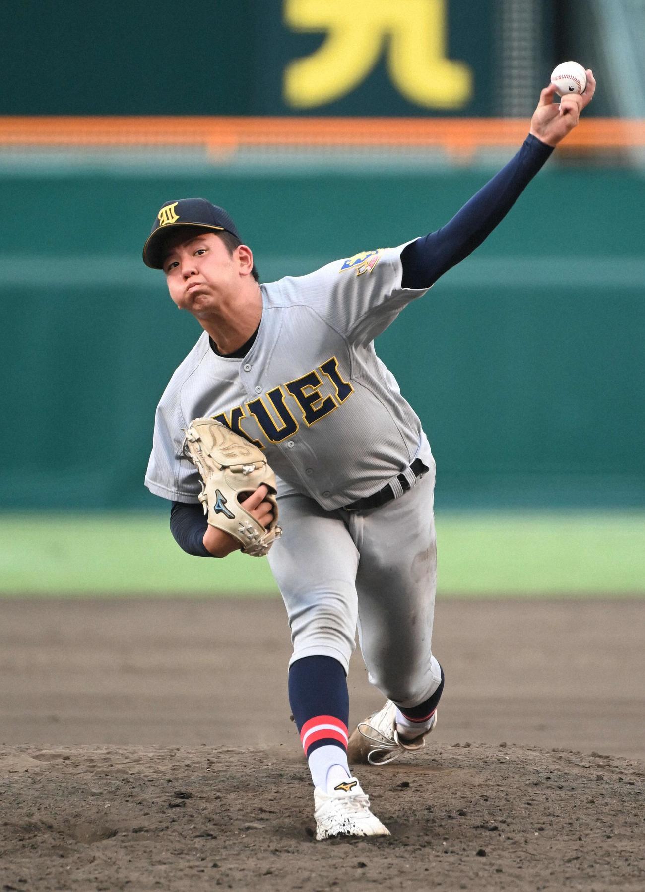 仙台育英・田中優飛（2023年8月撮影）