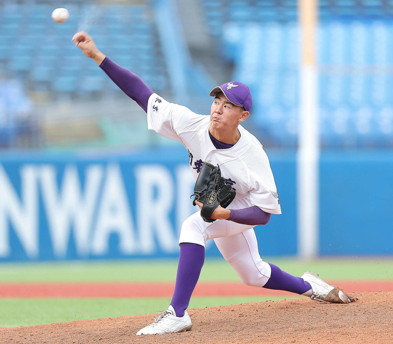 最速146キロ関東第一・坂井遼の投球フォーム（2023年11月撮影）