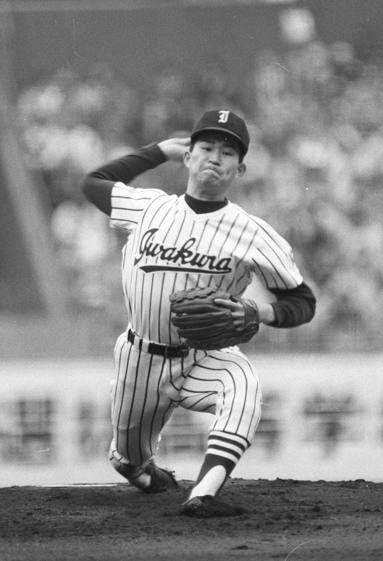 第56回選抜高校野球大会・決勝戦　岩倉対PL学園　岩倉・山口重幸（1984年4月4日）