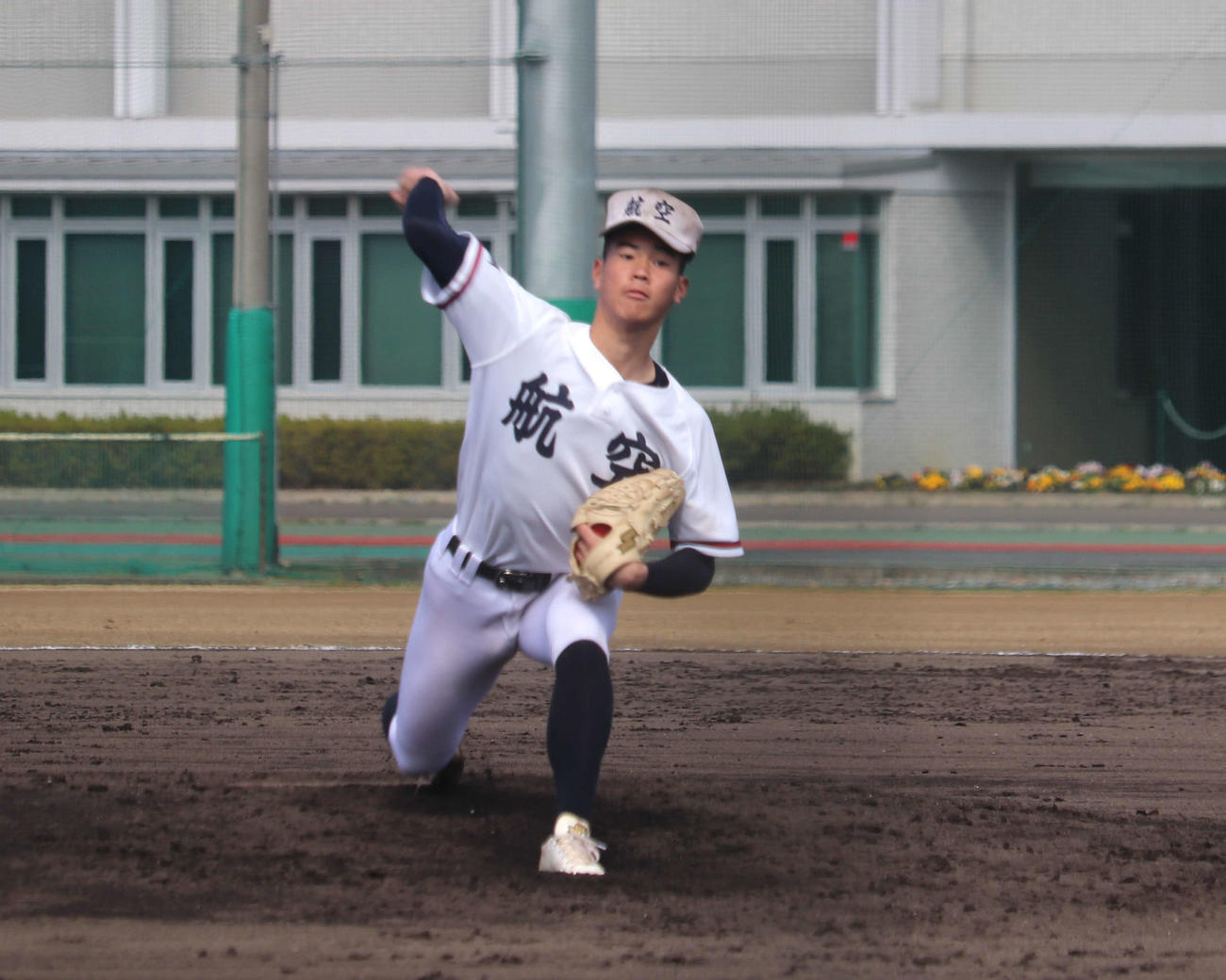 日本航空石川の先発・蜂谷逞生投手（3年）