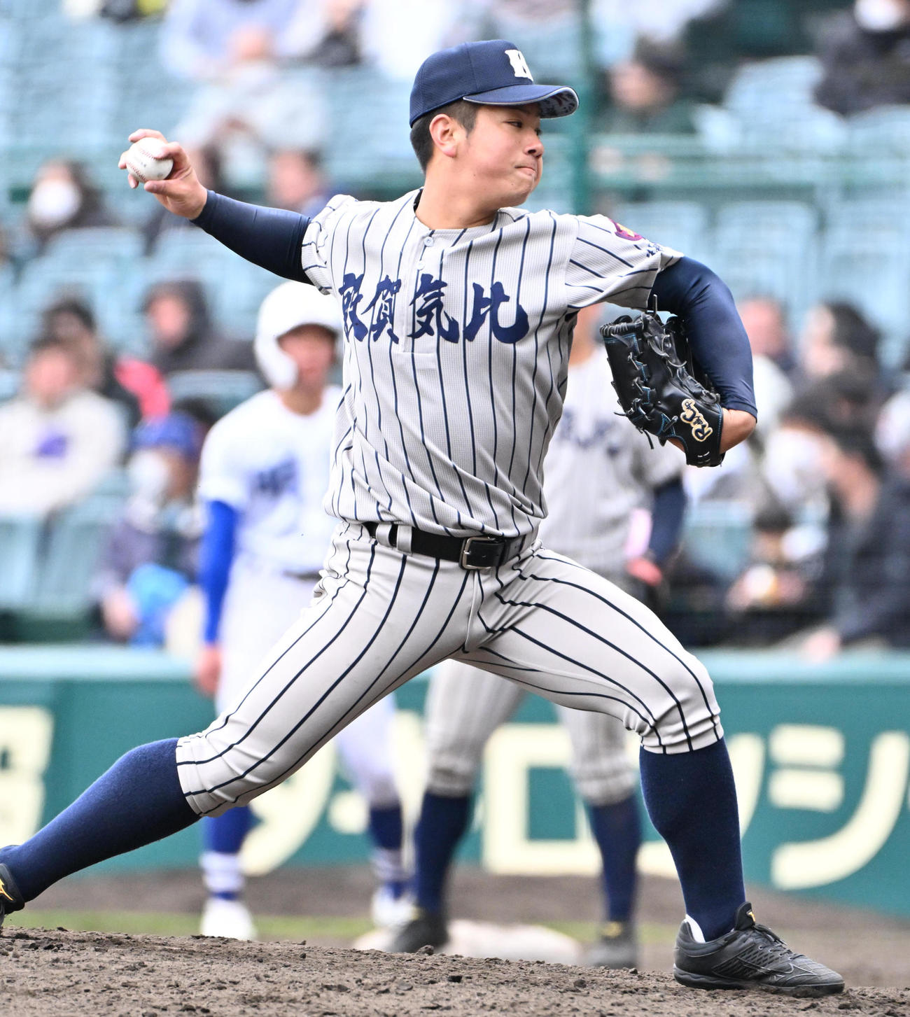 明豊対敦賀気比　敦賀気比2番手の米田涼平（撮影・石井愛子）