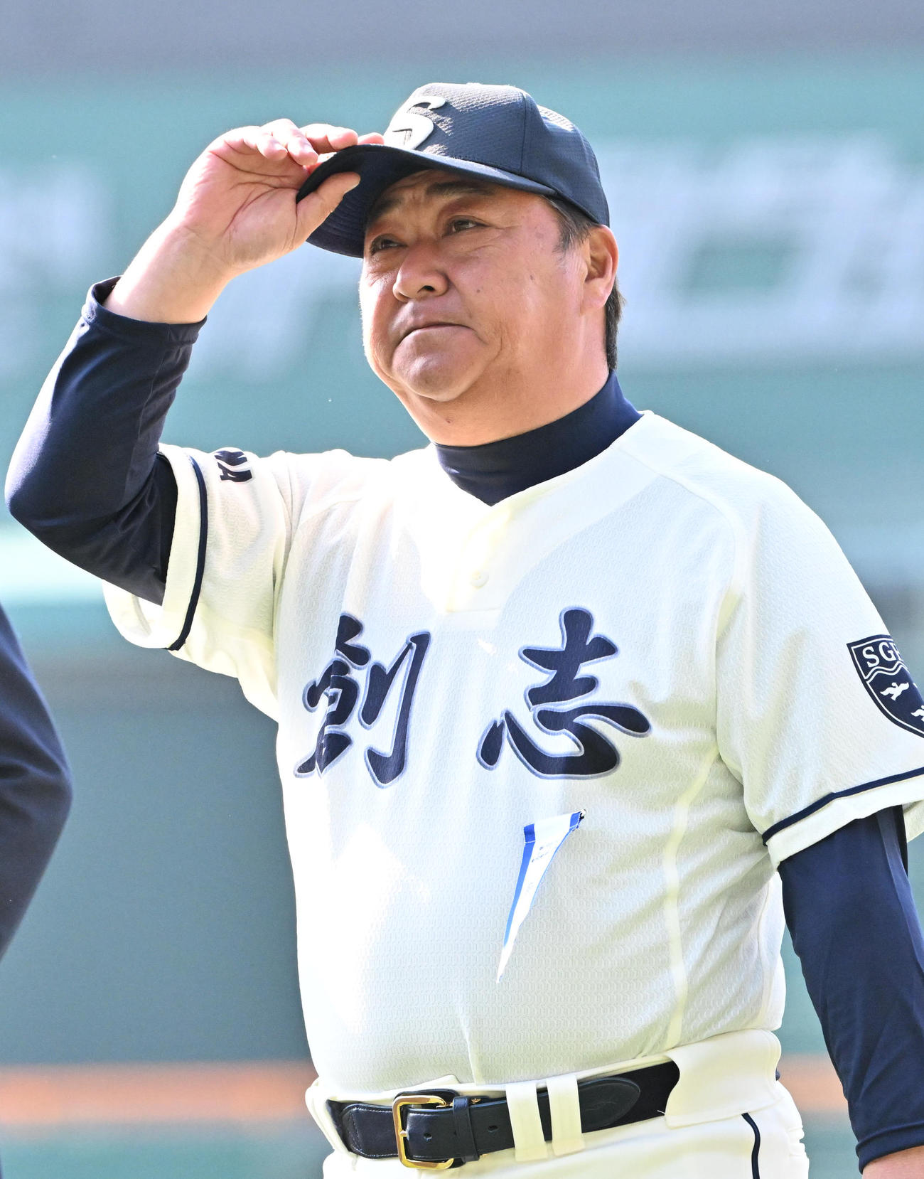 創志学園対別海　創志学園・門馬敬治監督（撮影・石井愛子）