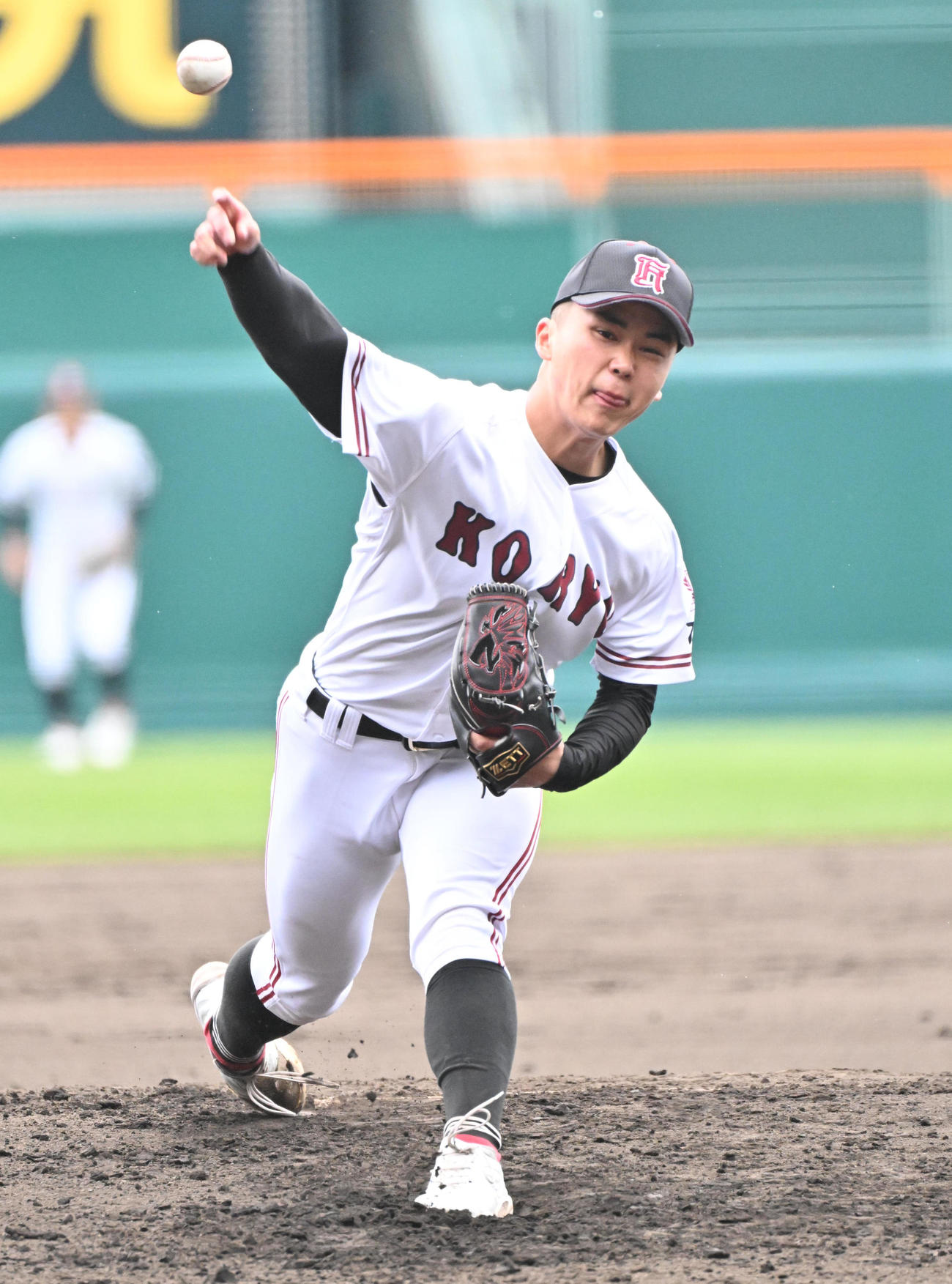 広陵対高知　広陵先発の高尾響（撮影・石井愛子）