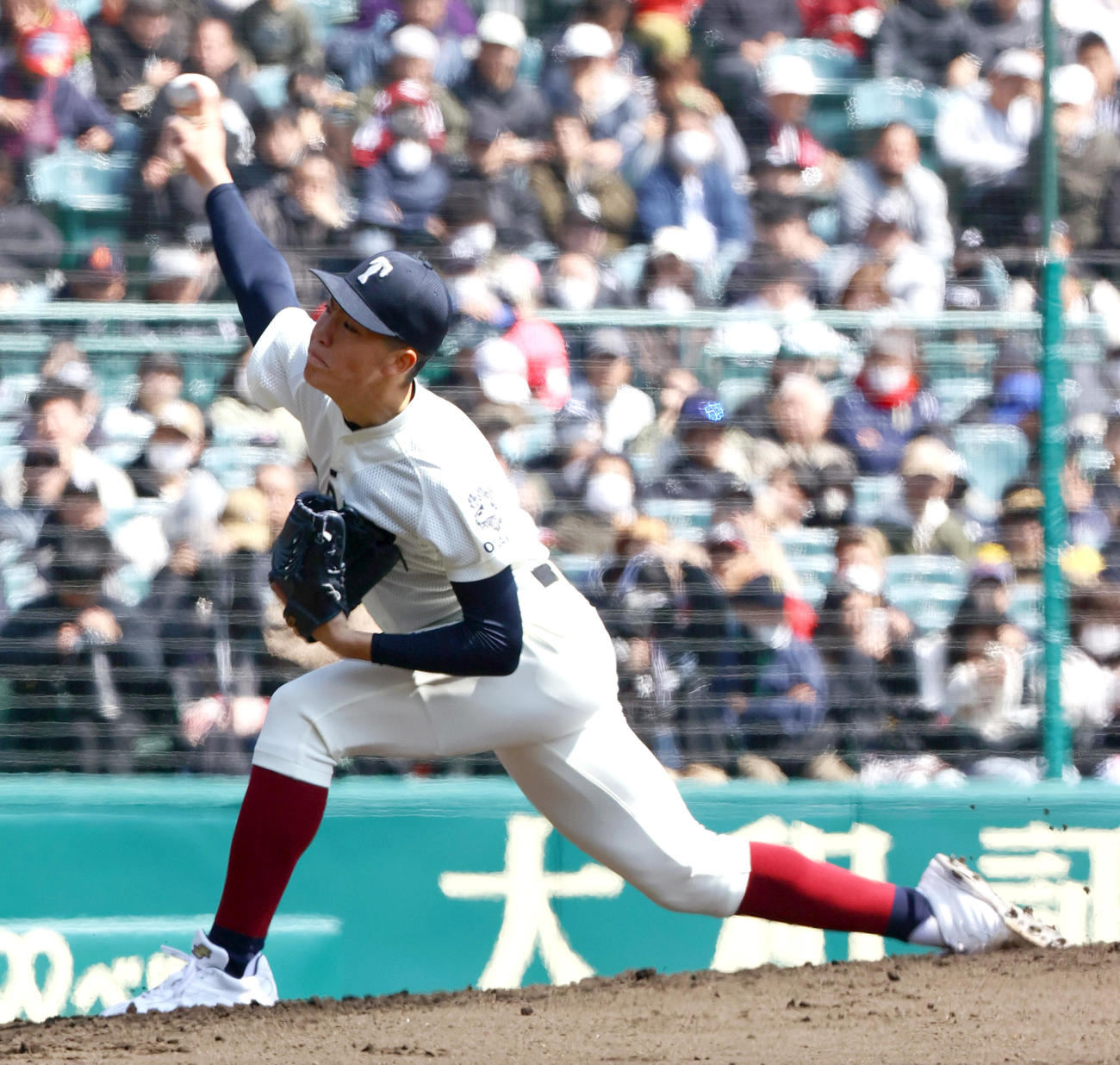 北海対大阪桐蔭　大阪桐蔭先発の平嶋（撮影・上山淳一）